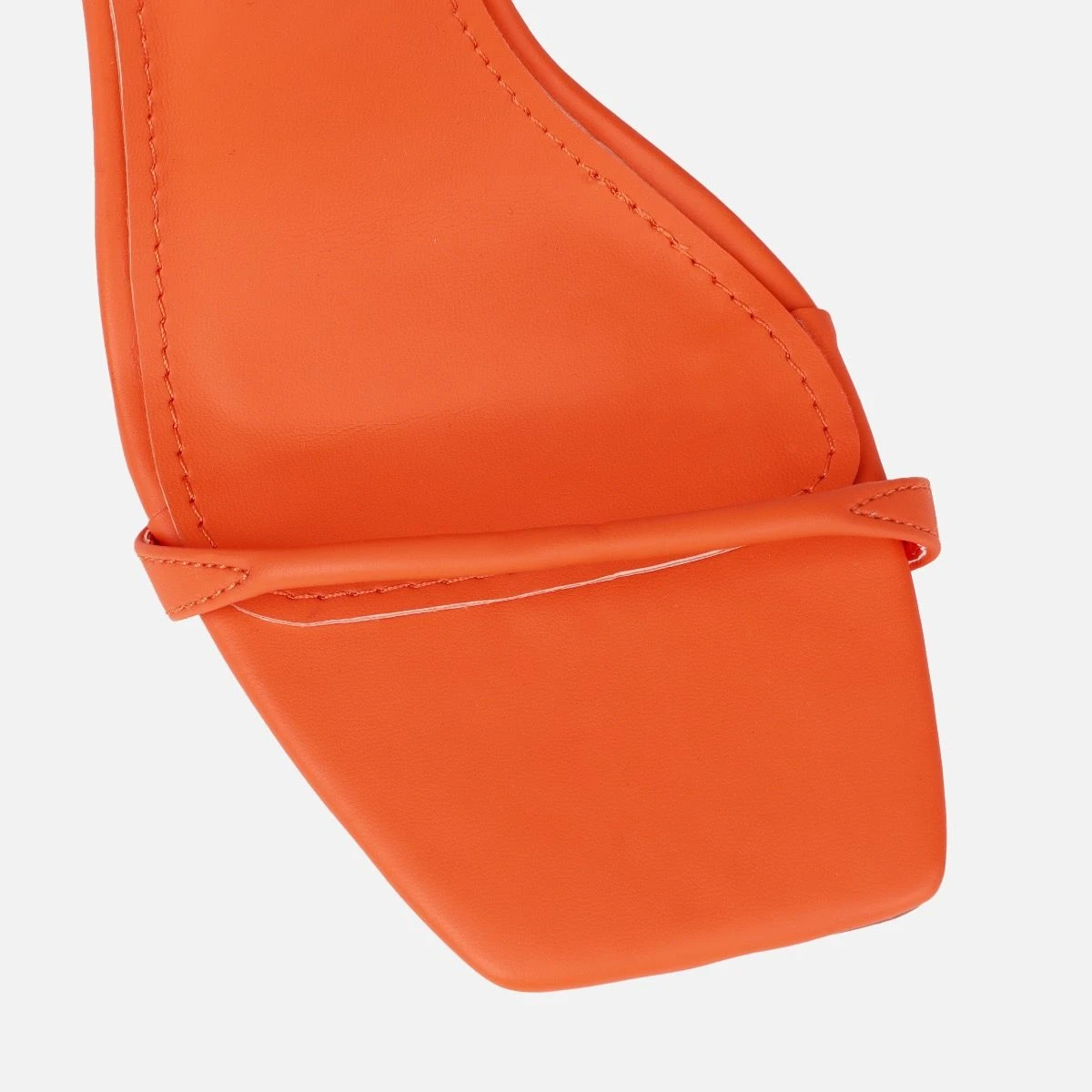 Aja Orange Square Toe Strappy Patent Wedges - Image 4