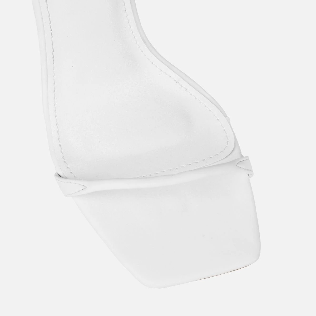 Aja White Square Toe Strappy Patent Wedges - Image 4
