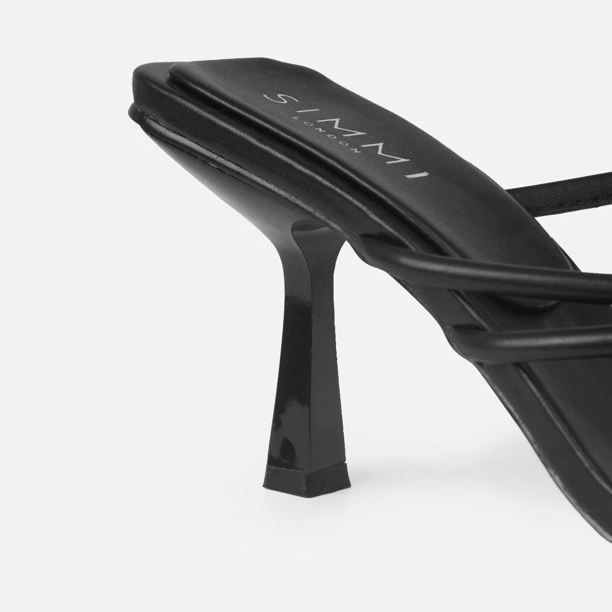 Tasha Ghouri Alisa Black Spiral Mid Heels - Image 3