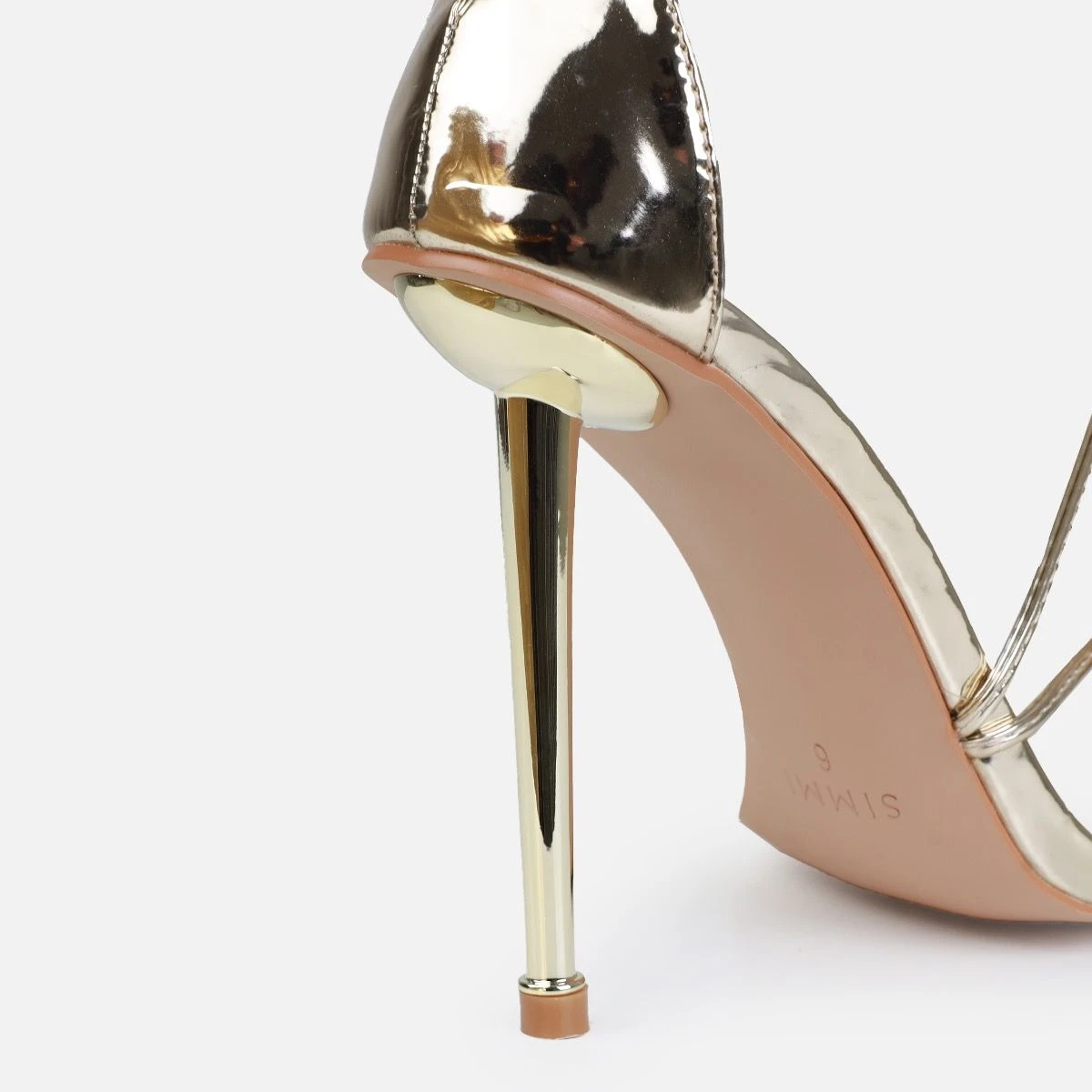 Aponi Gold Butterfly Lace Up Heels - Image 3