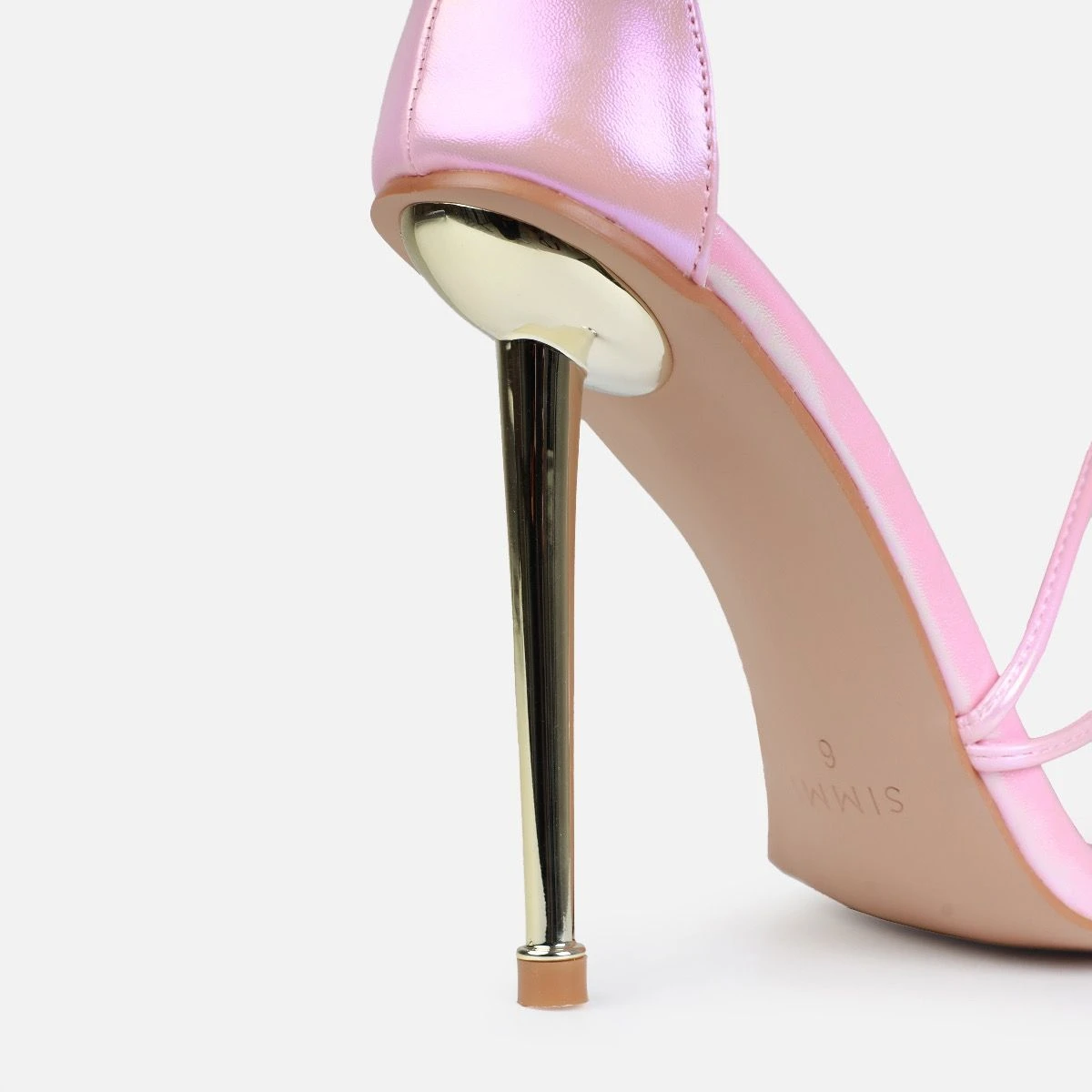 Aponi Pink Butterfly Lace Up Heels - Image 3