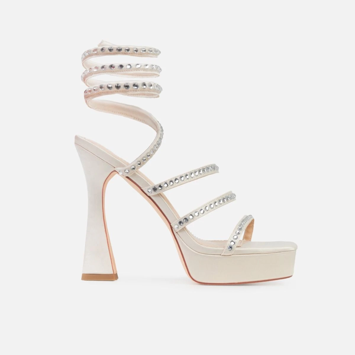 Dara Stone Diamante Spiral Platform Block Heels - Image 2