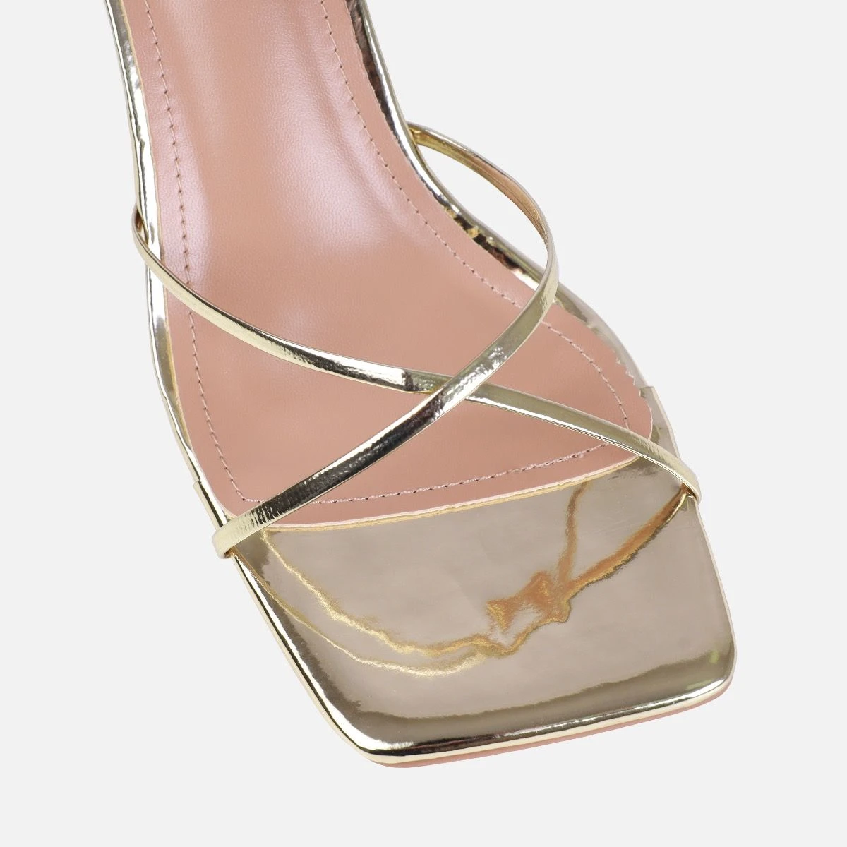 Dionne Crowe Corsage Gold Mid Heel Mules - Image 4