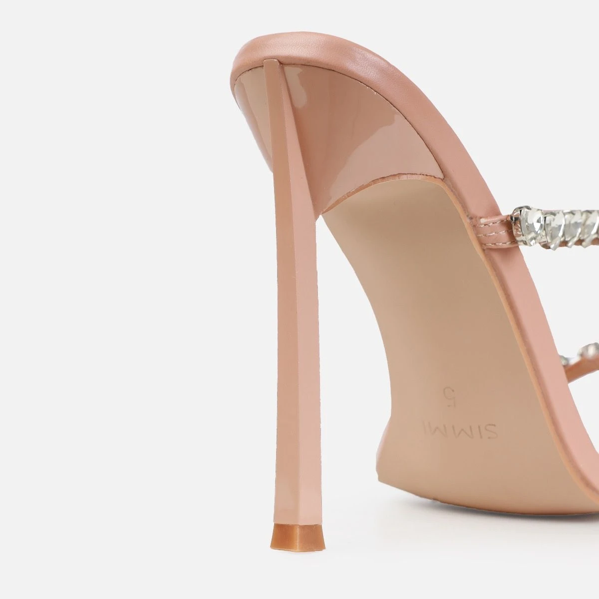 Dionne Crowe Eternal Nude Heart Diamante Mules - Image 3
