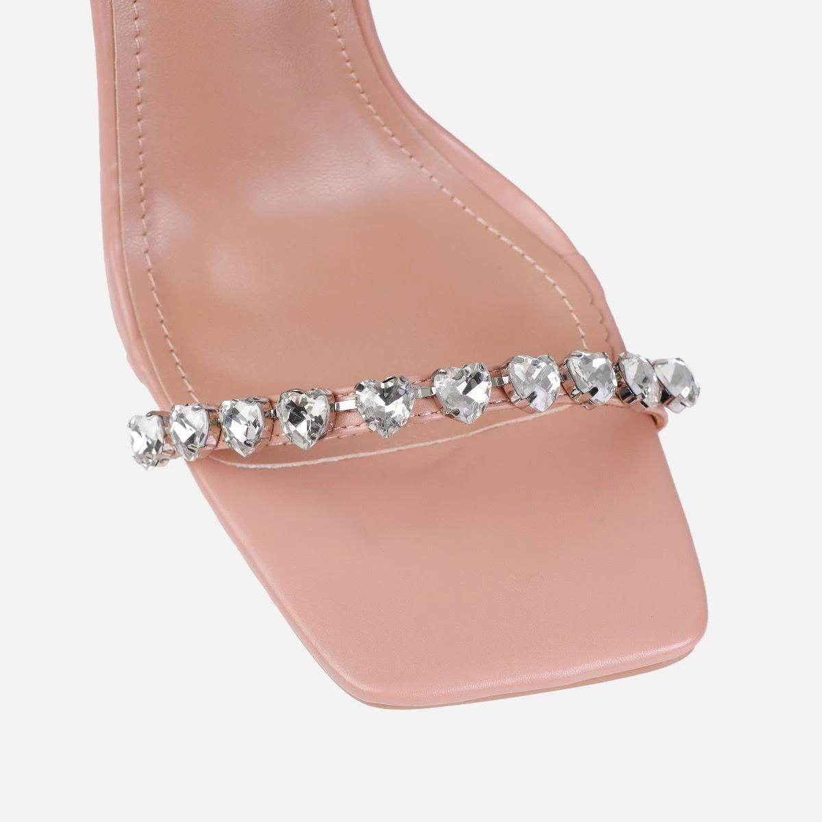 Dionne Crowe Eternal Nude Heart Diamante Mules - Image 4