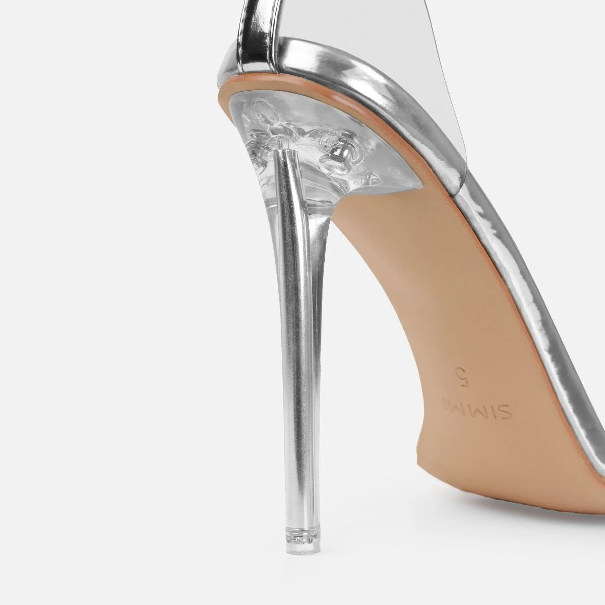Dionne Crowe Blessed Silver Clear Diamante Heels - Image 3