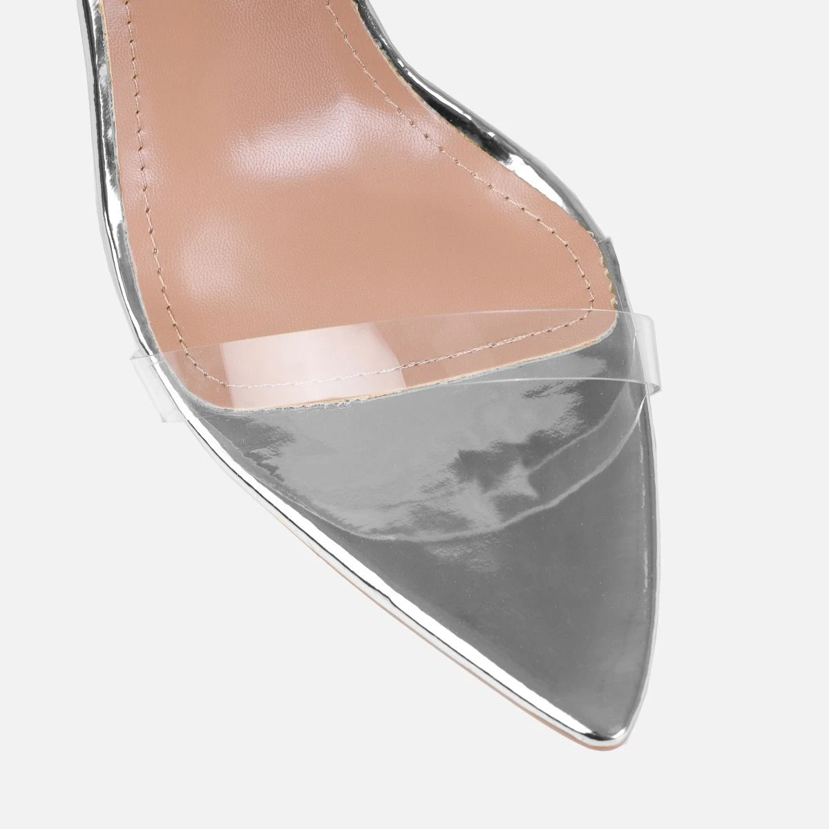 Dionne Crowe Blessed Silver Clear Diamante Heels - Image 4