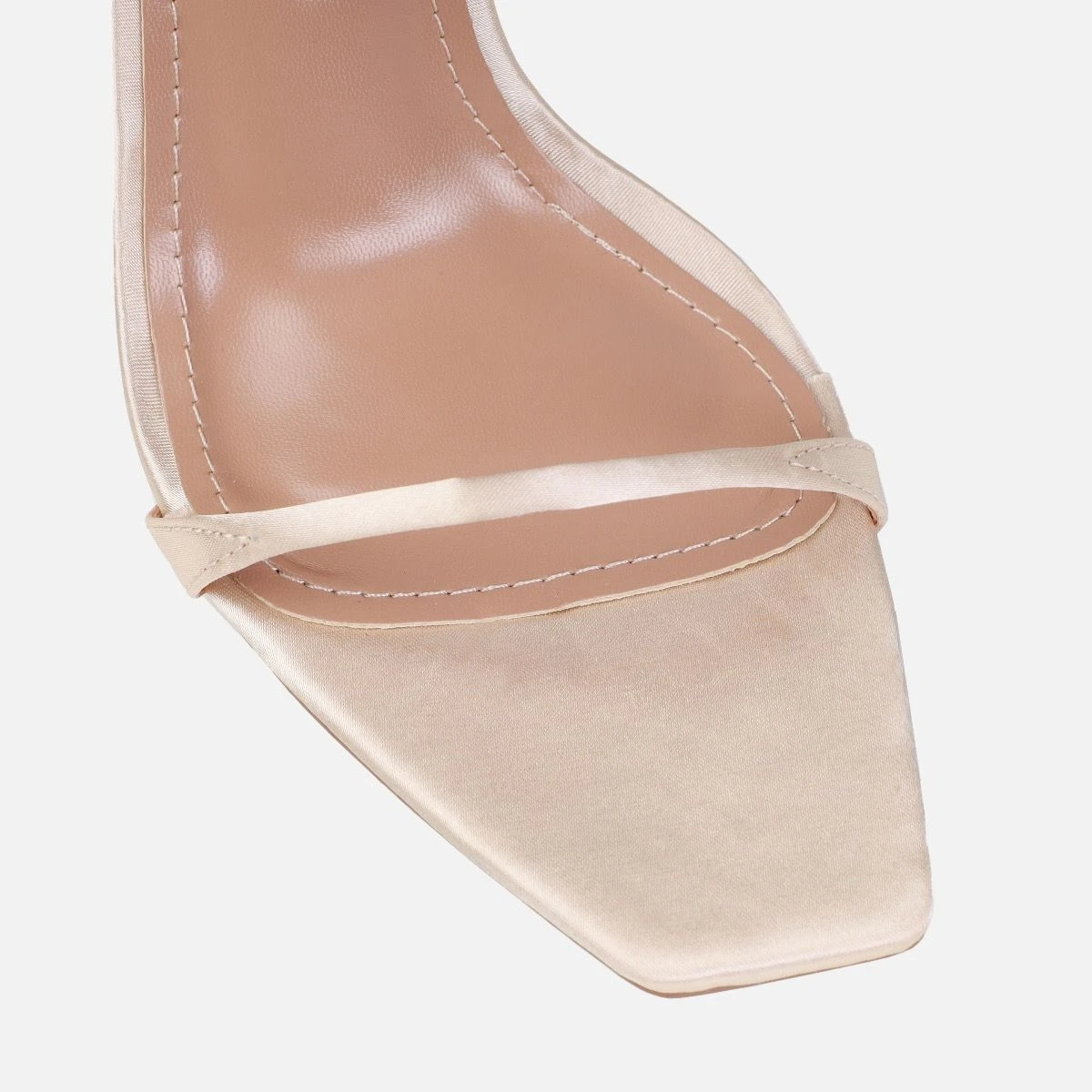 Dionne Crowe Honeymoon Champagne Satin Stiletto Heels - Image 4