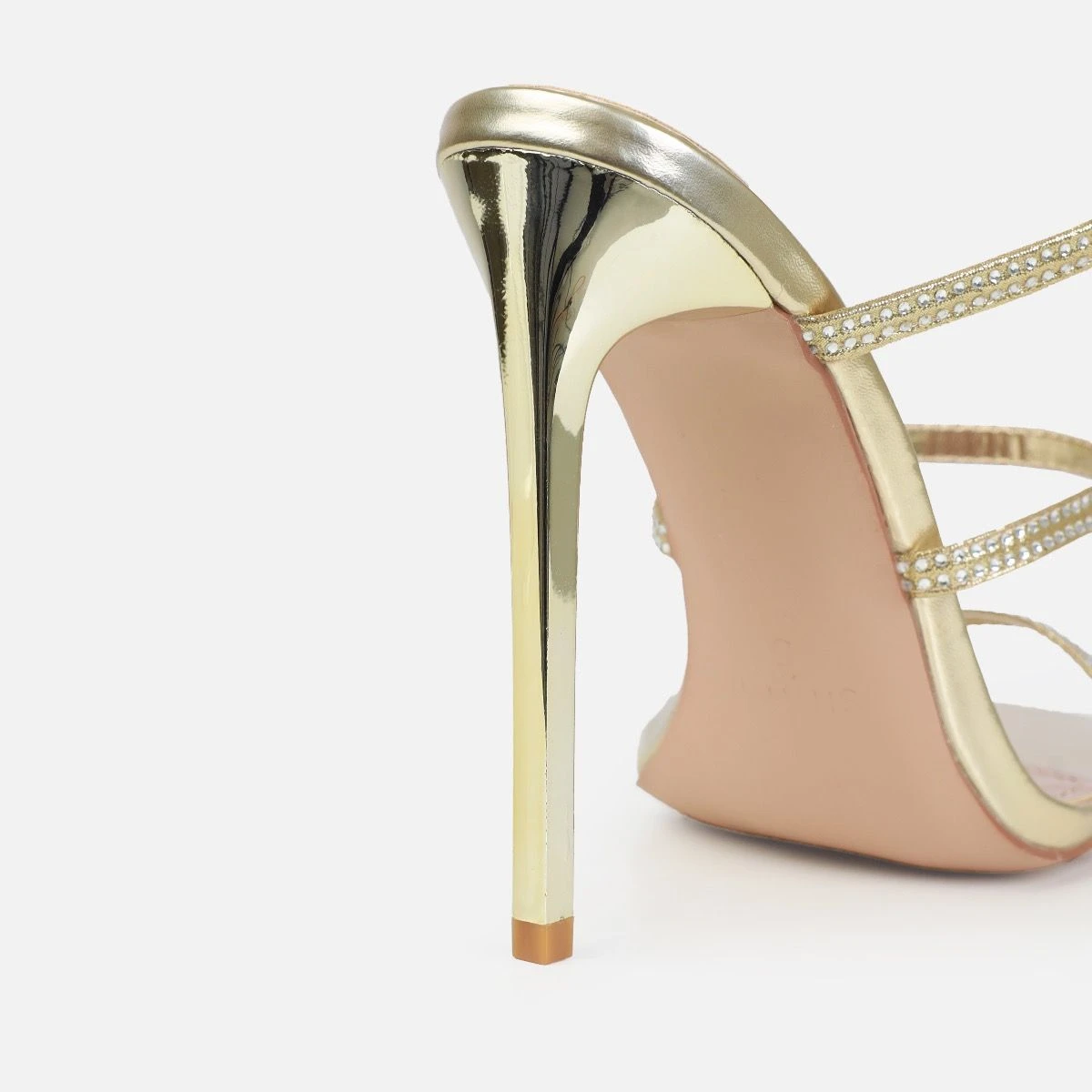 Dionne Crowe Bouquet Gold Diamante Spiral Heels - Image 3