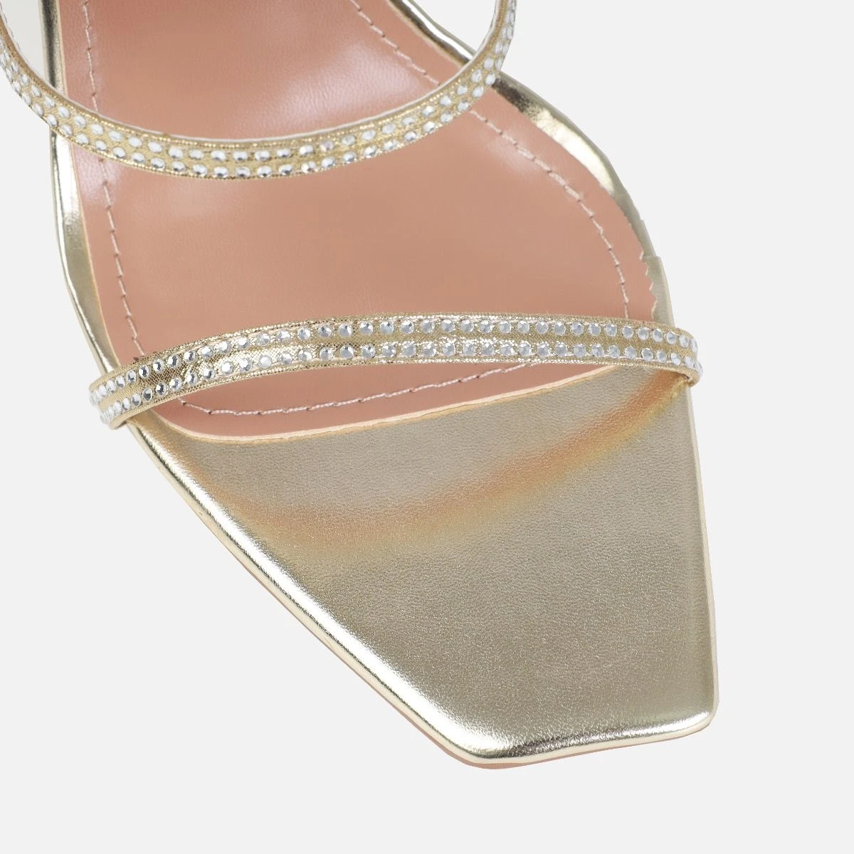 Dionne Crowe Bouquet Gold Diamante Spiral Heels - Image 4