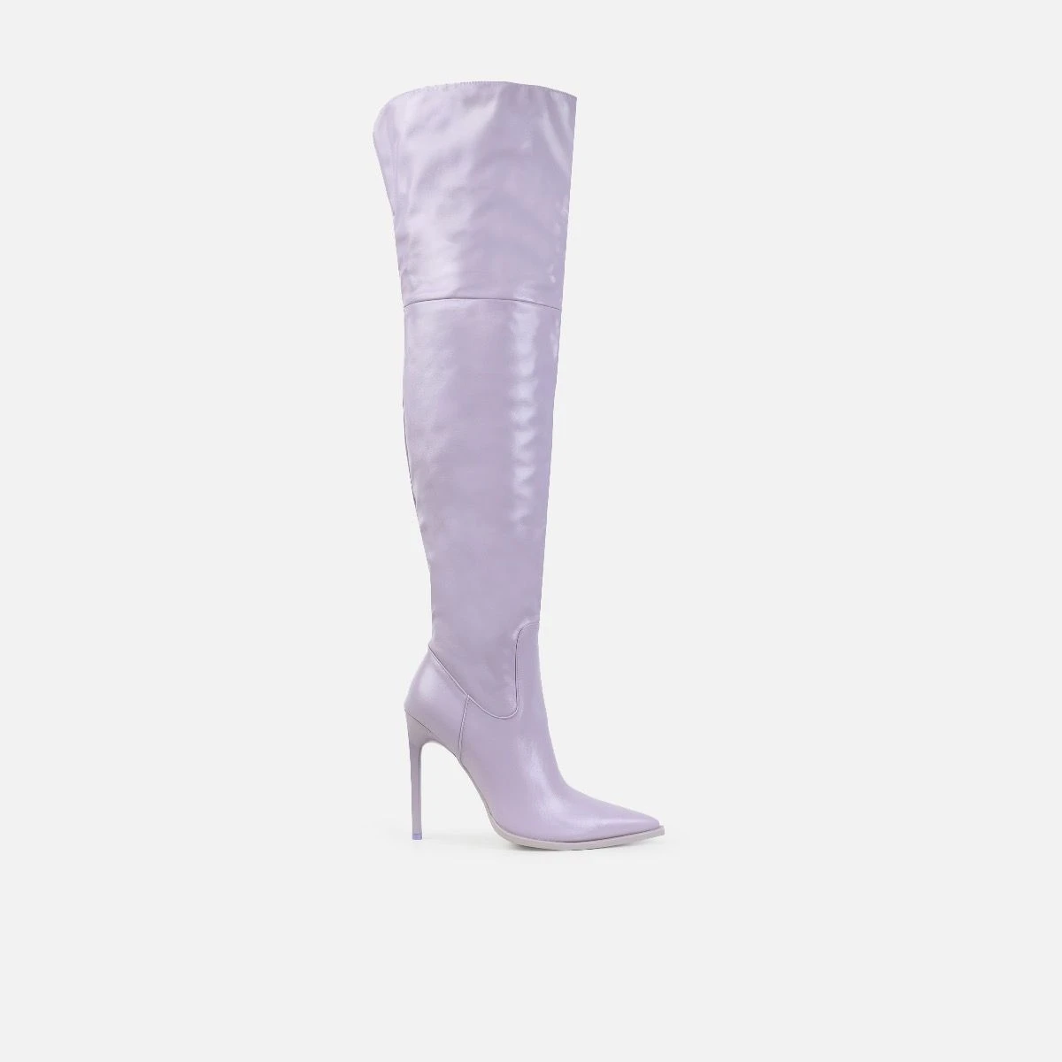 Brandyn Purple Pointed Stiletto Thigh High Boots - Image 2