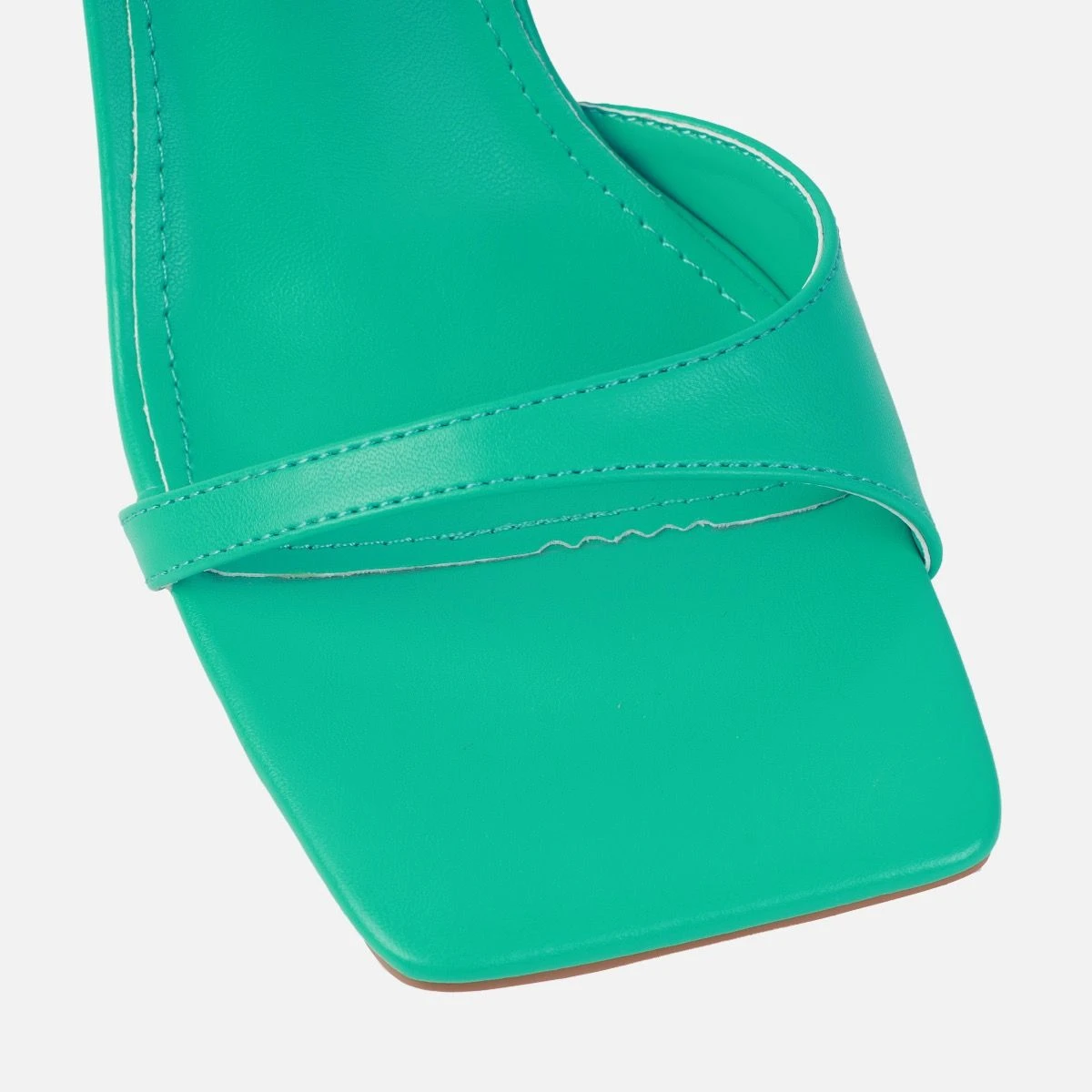 Romee Aqua Blue PU Diamante Strap Stiletto Heels - Image 4