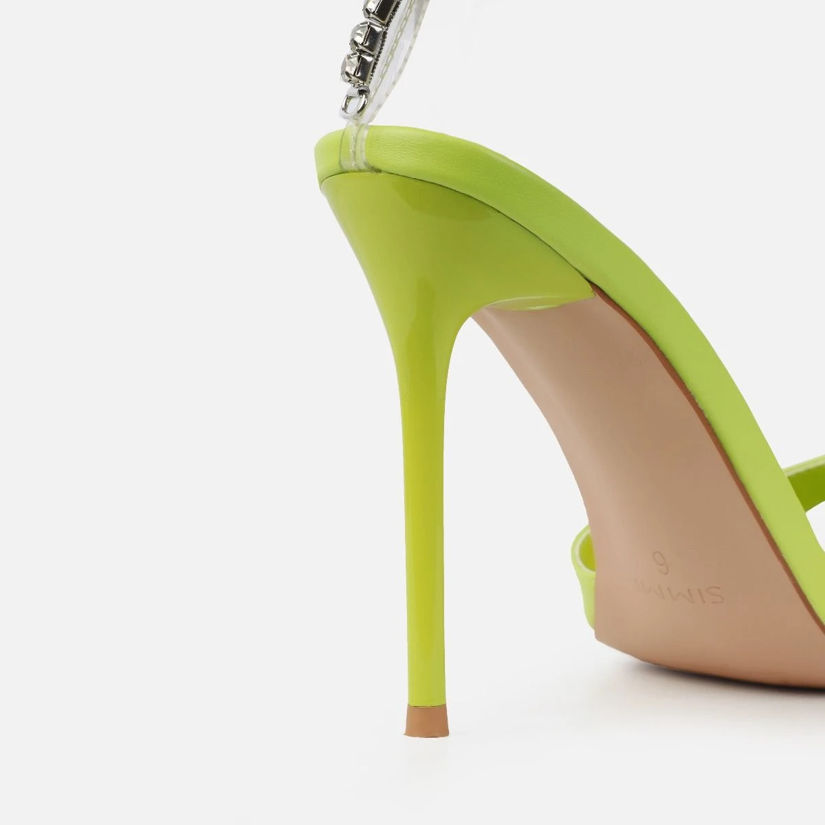 Romee Green Diamante Chain Stiletto Heels - Image 3