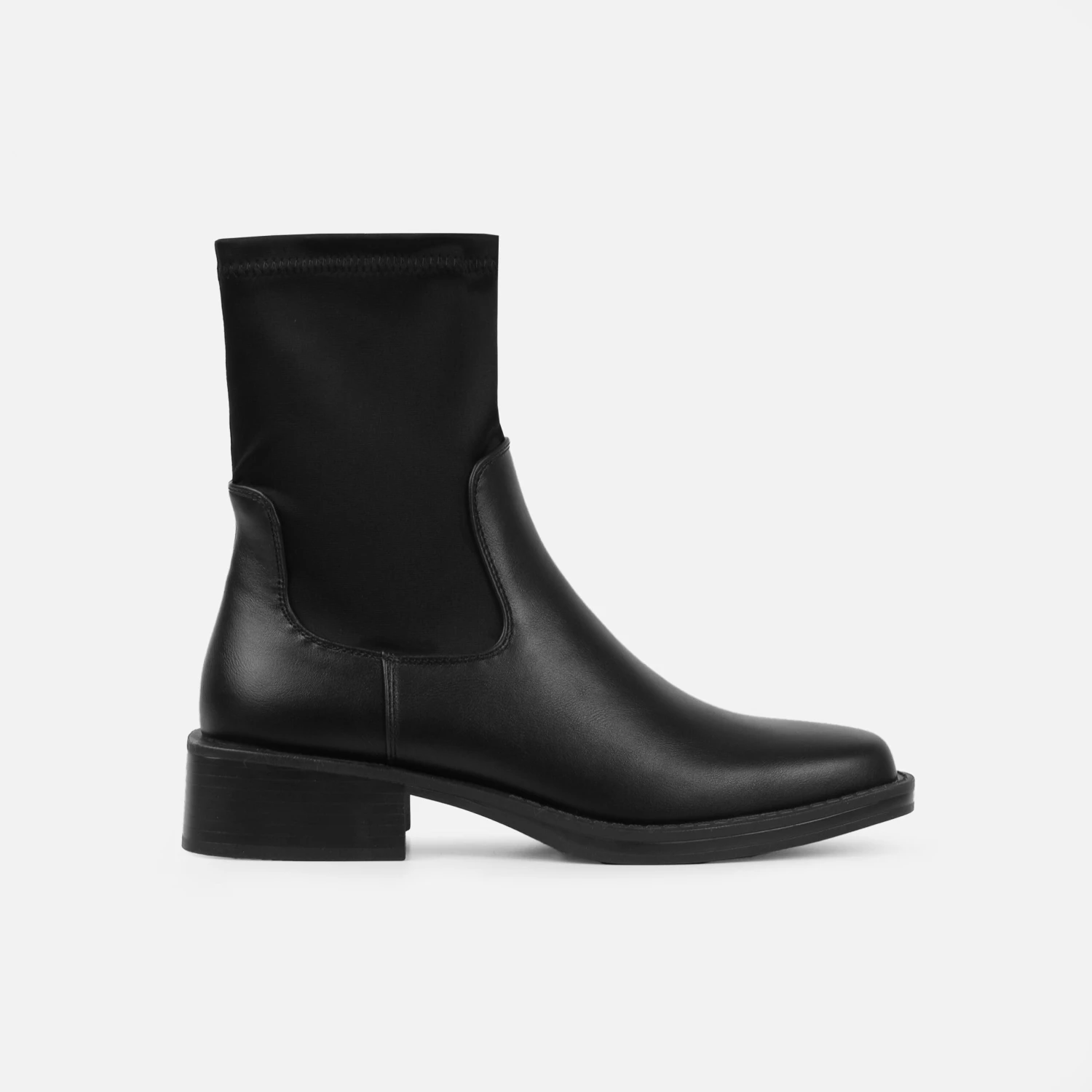 Carrington Black Flat Ankle Boots - Image 2