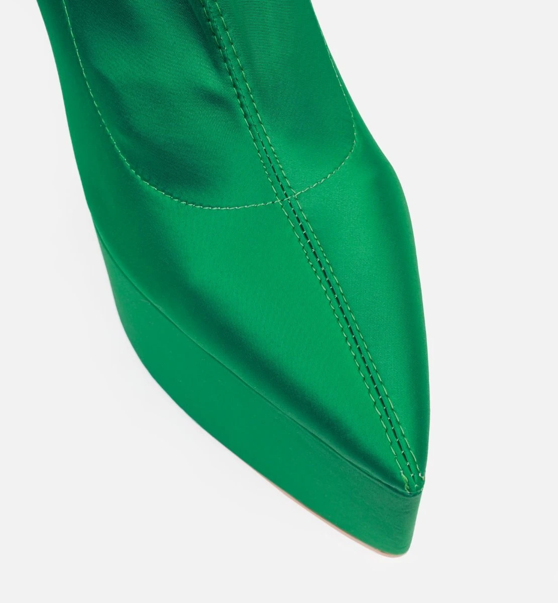 Ceaser Green Platform Pointed Ankle Boots - Image 4