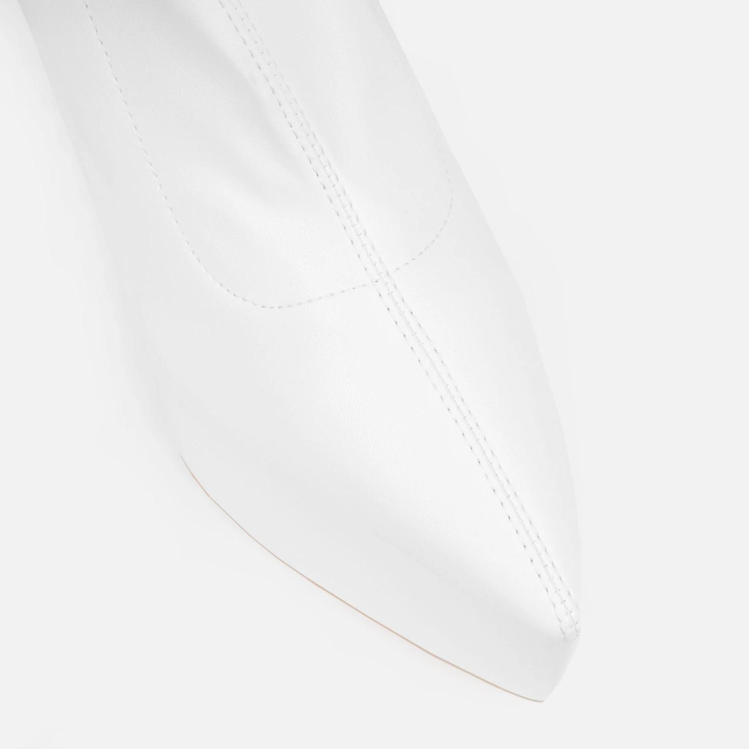 Ceaser White Platform Pointed Ankle Boots - Image 4