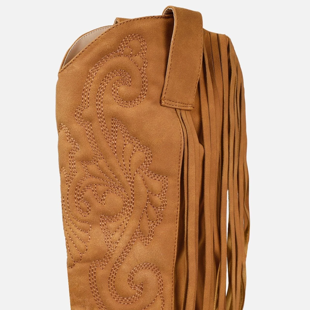 Tasha Ghouri Andrew Tan Tassle Calf Western Boots - Image 4