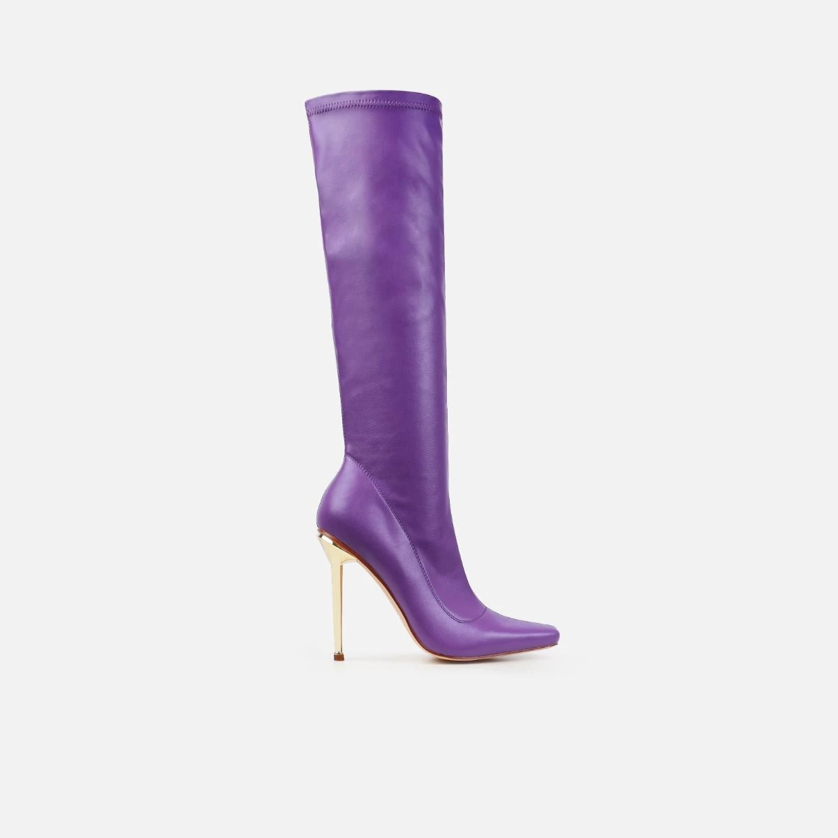 Tasha Ghouri Delano Purple Stiletto Knee High Boots - Image 2