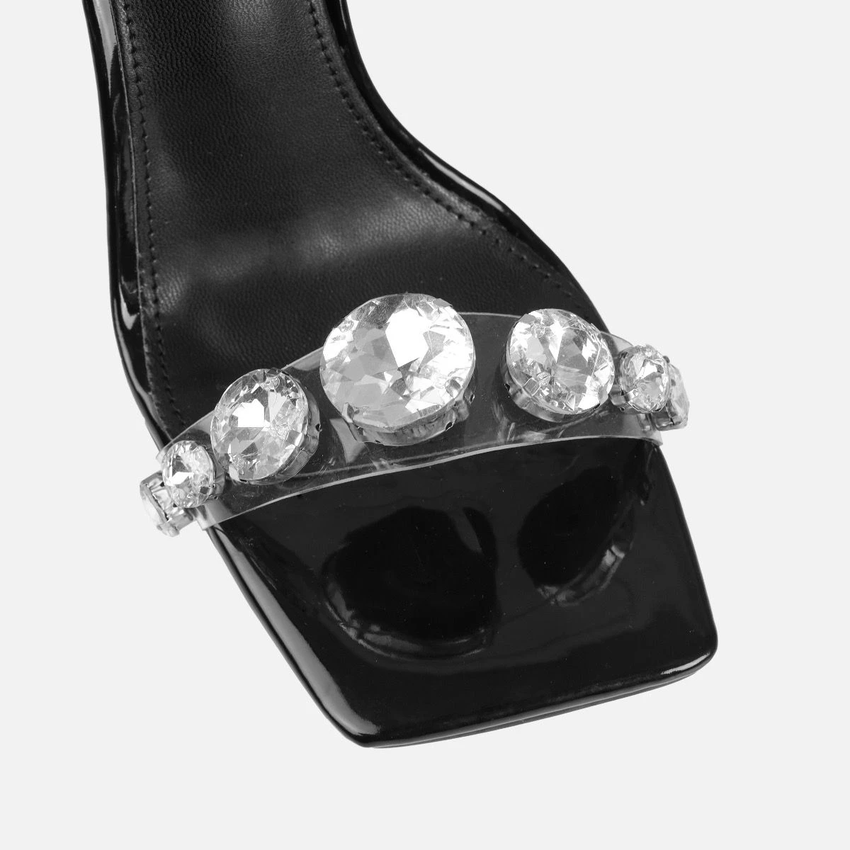 Tasha Ghouri Serlida Black Clear Gem Heels - Image 4