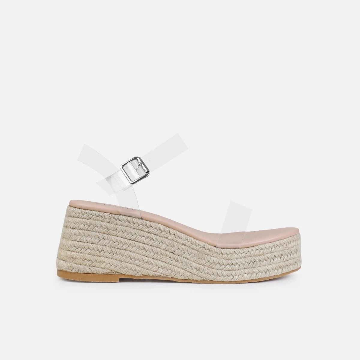 Avalone Nude Clear Espadrille Wedges - Image 2