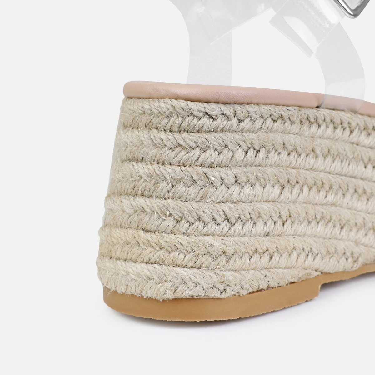 Avalone Nude Clear Espadrille Wedges - Image 3