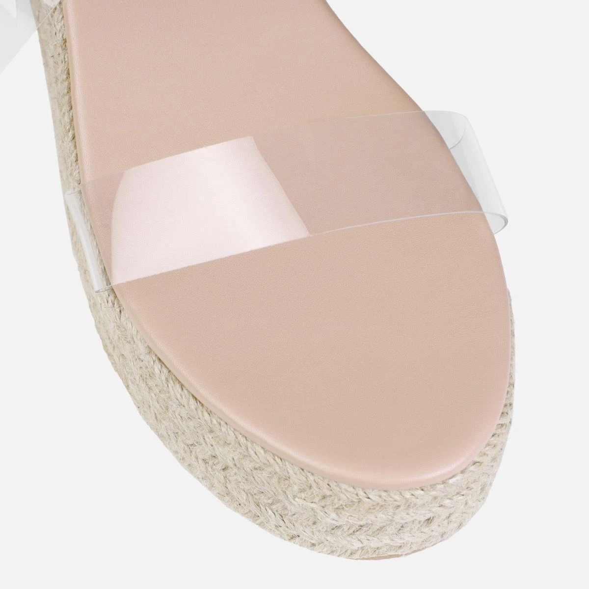 Avalone Nude Clear Espadrille Wedges - Image 4