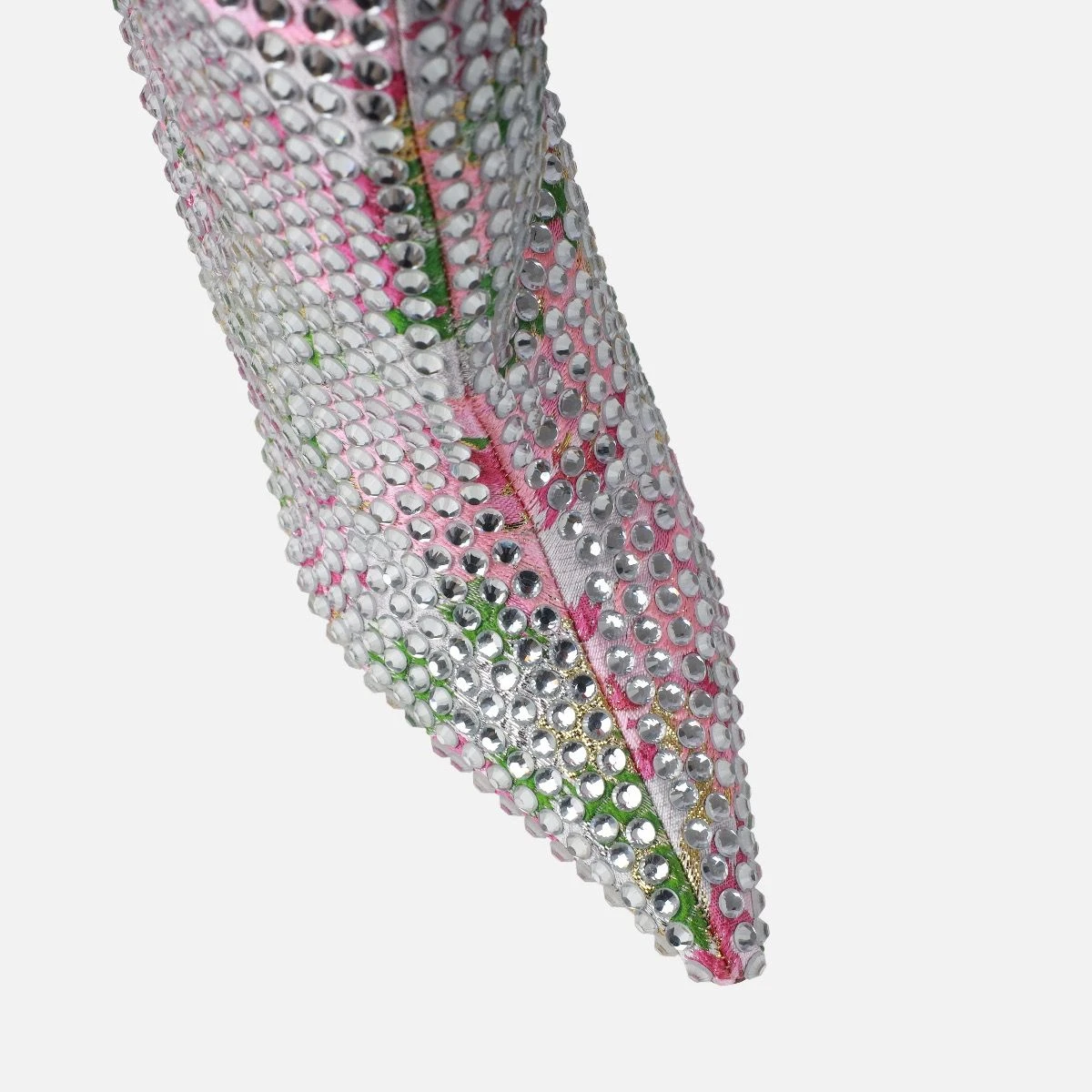 Seb Pink Floral Pattern Diamante Knee High Boots - Image 4