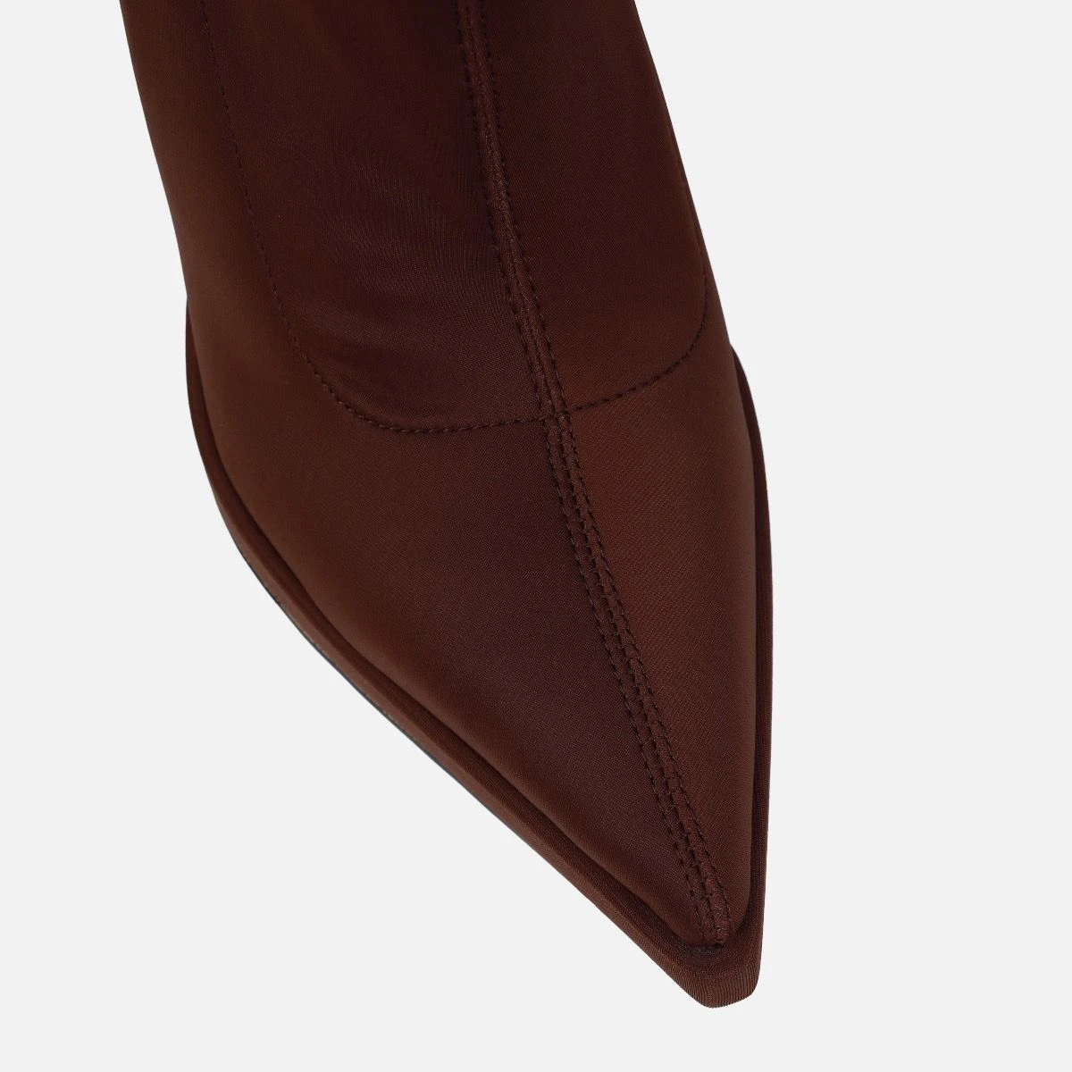 Lewin Brown Lycra Pointed Stiletto Ankle Boots - Image 4