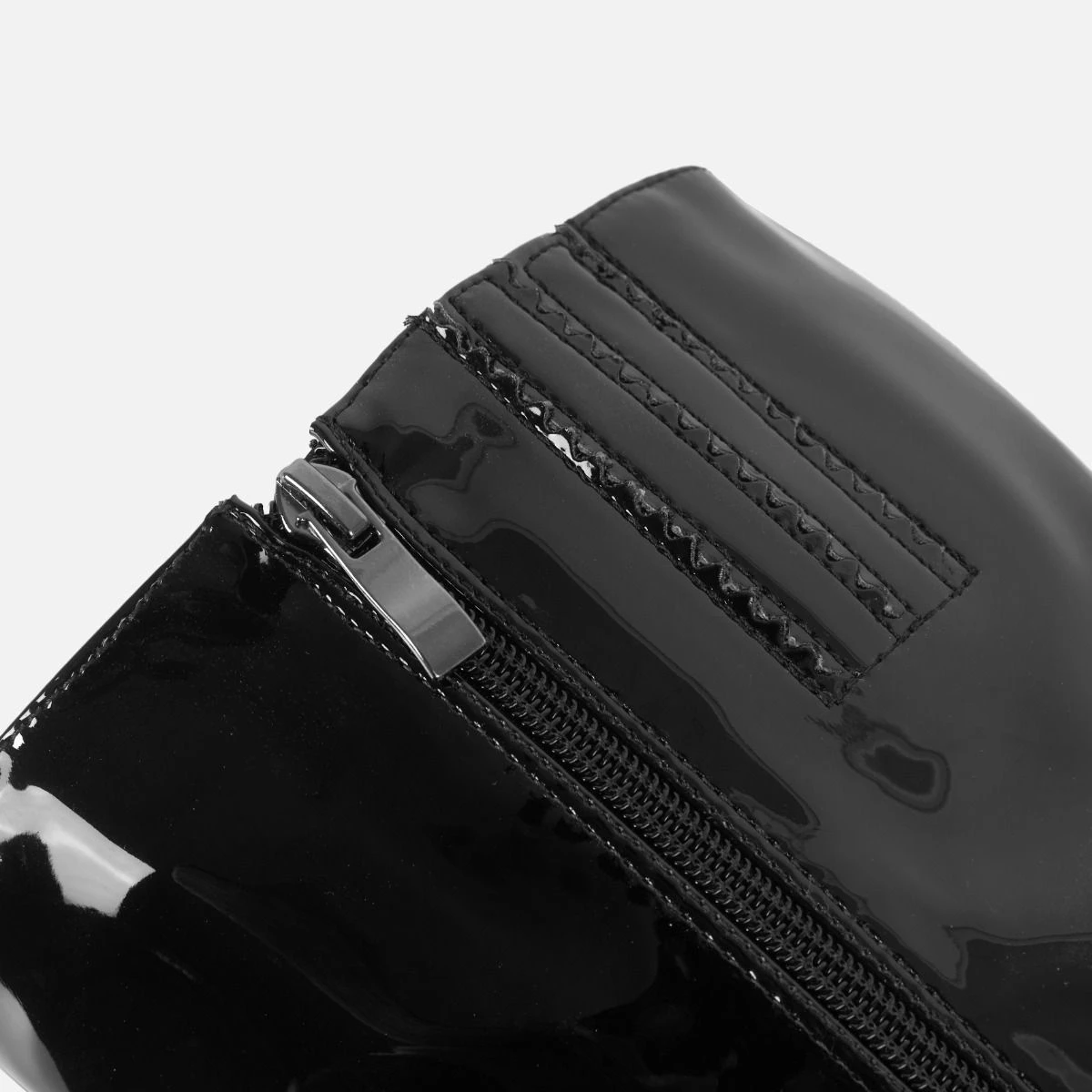 Maude Black Patent Knee High Boots - Image 3