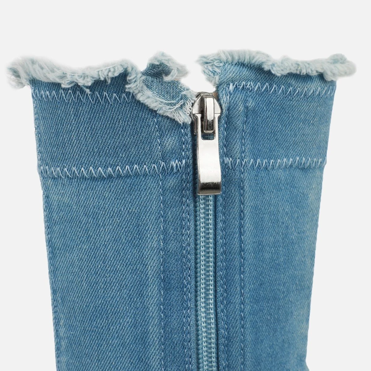 Andreas Blue Denim Open Toe Stiletto Ankle Boots - Image 3