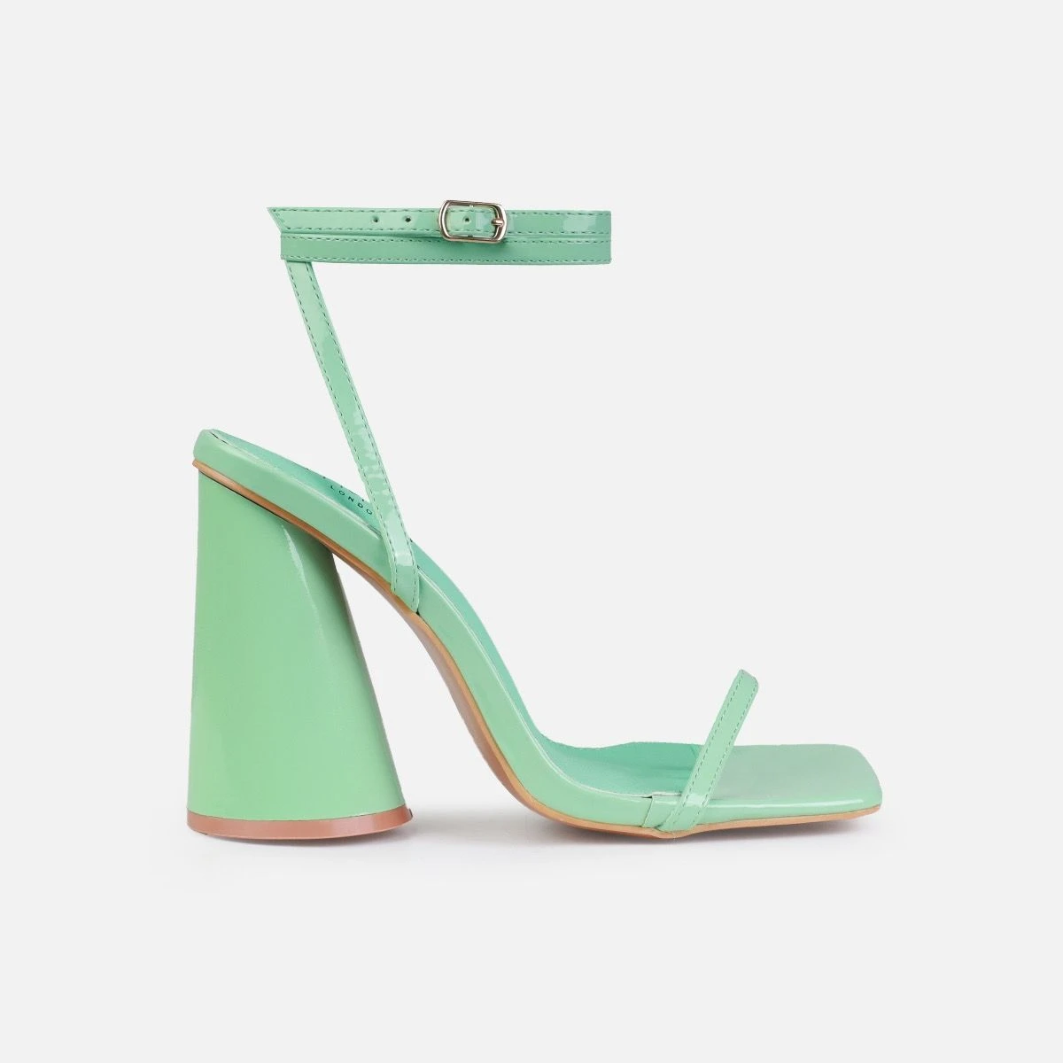 Nikitay Mint Green Round Block Strappy Heels - Image 2