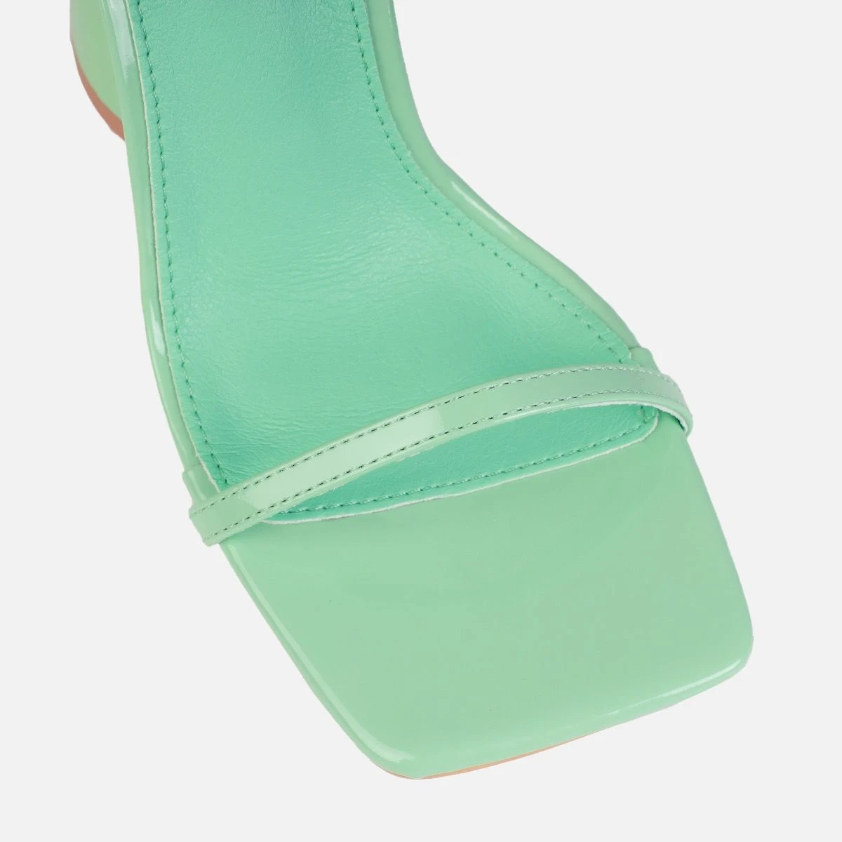 Nikitay Mint Green Round Block Strappy Heels - Image 4