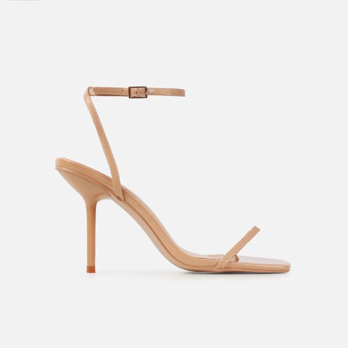 Niko Nude Patent Barely There Stiletto Heels - Image 2