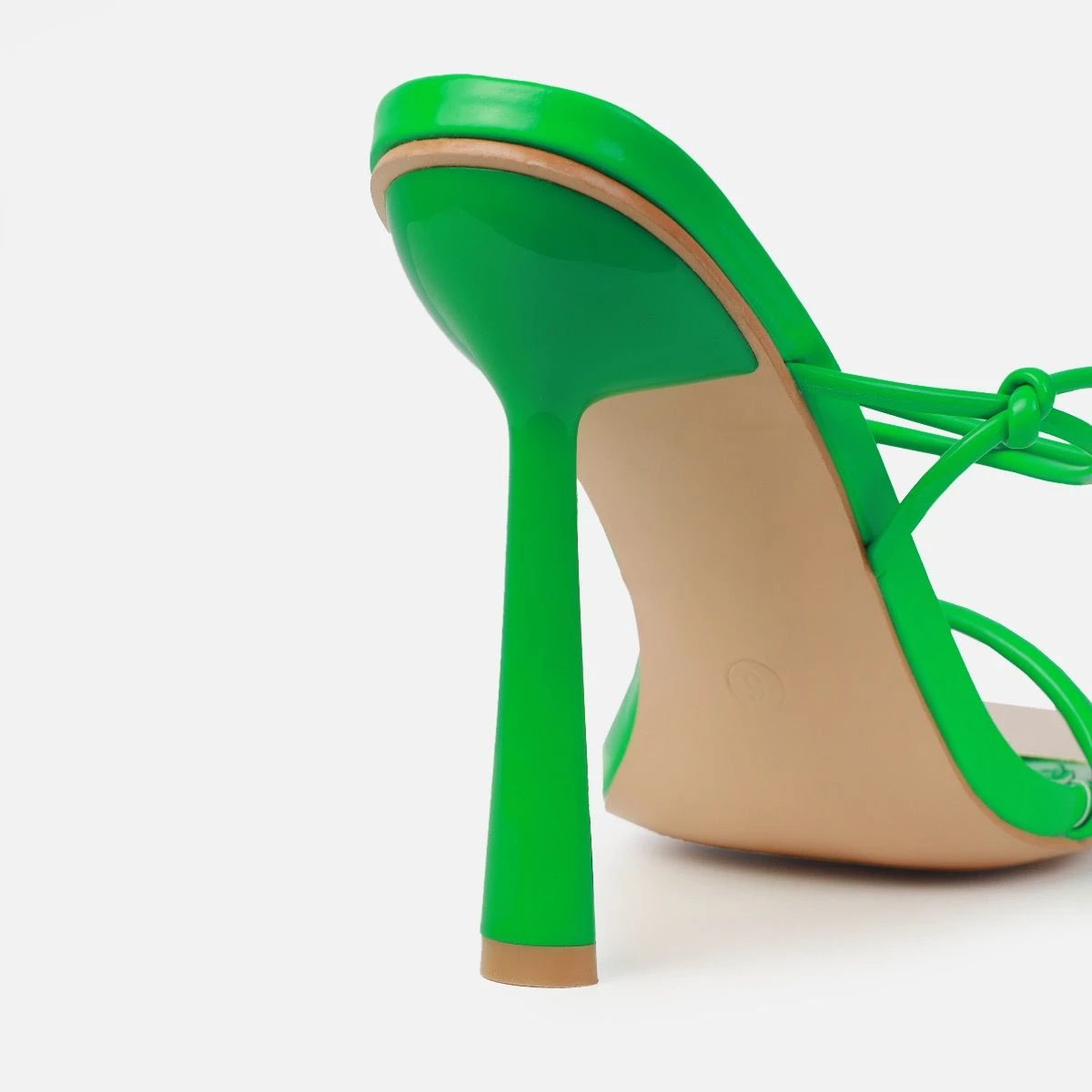 Nuris Green Patent Lace Up Heels - Image 2