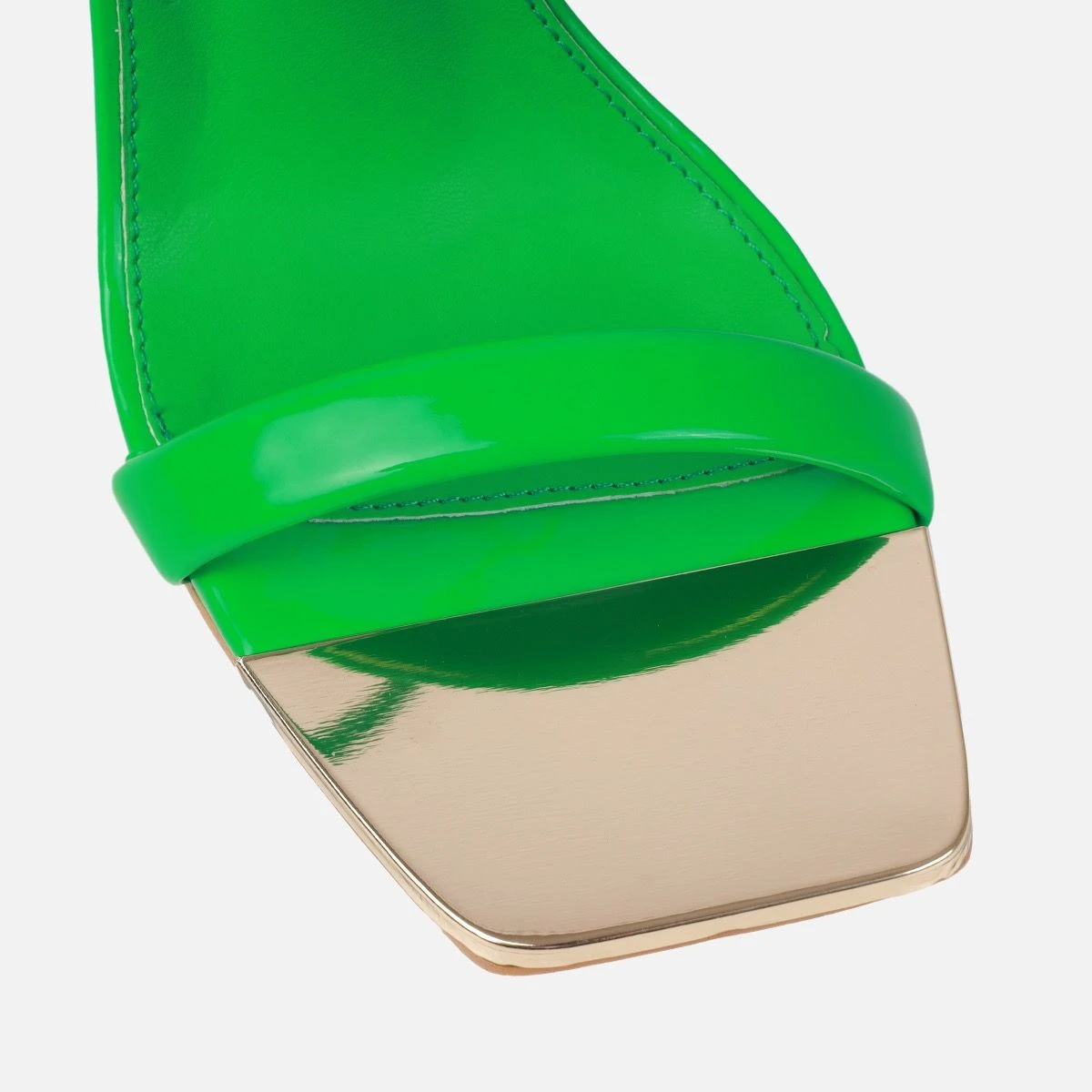 Nuris Green Patent Lace Up Heels - Image 3