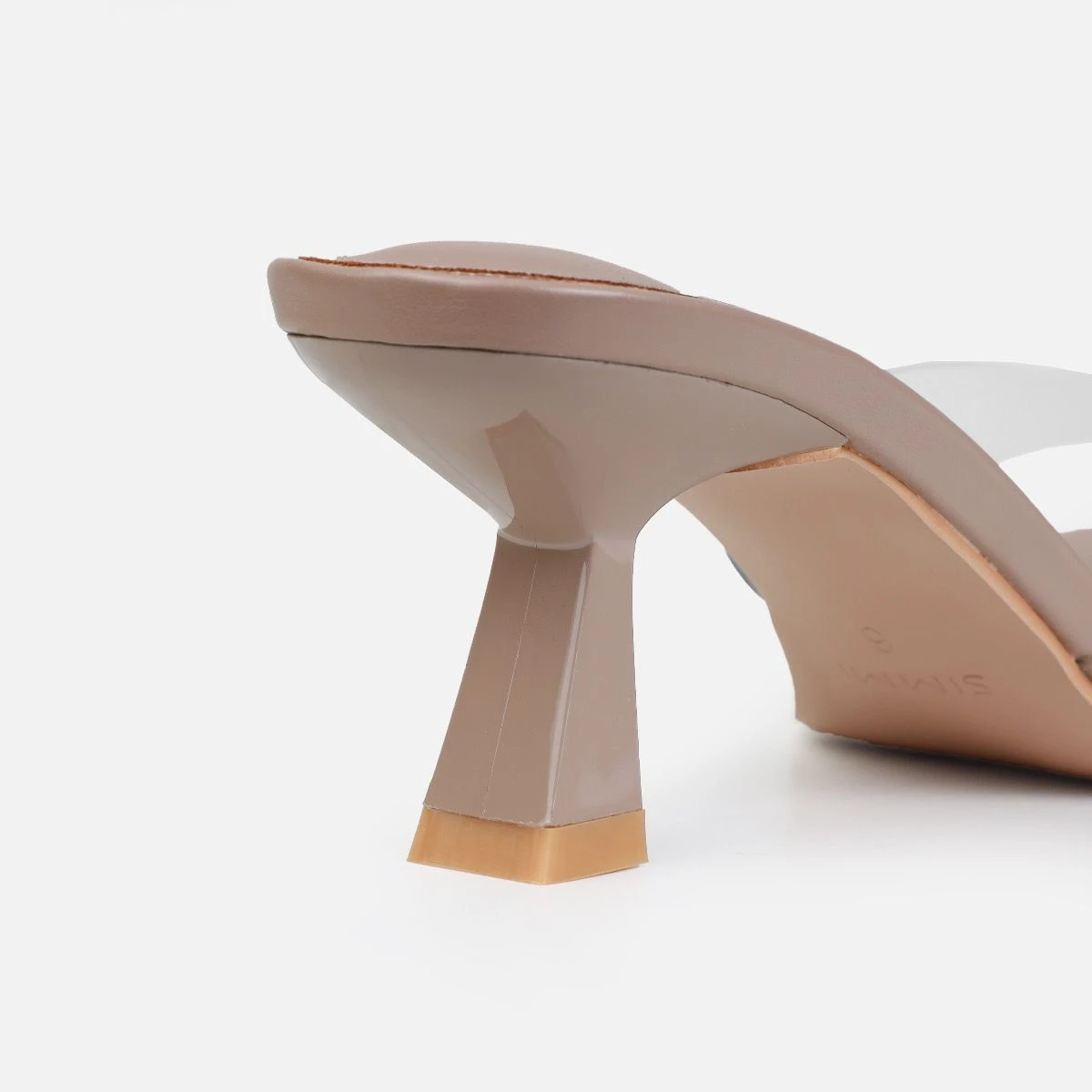 Peony Nude Mid Heel Mules - Image 3