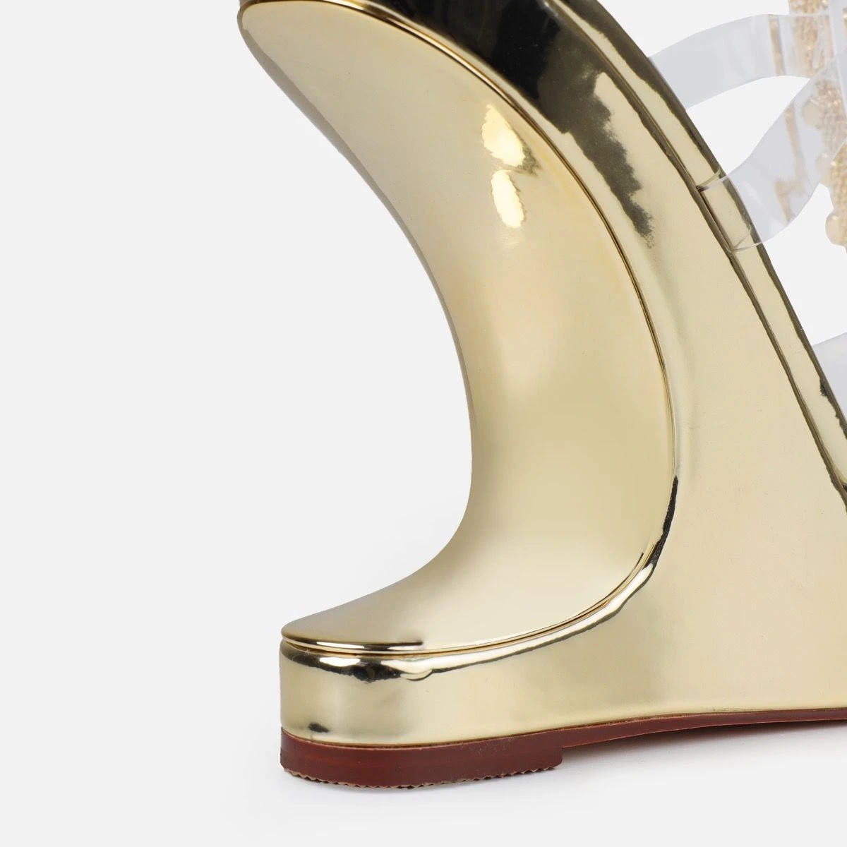 Esma Gold Clear Diamante Wedges - Image 3