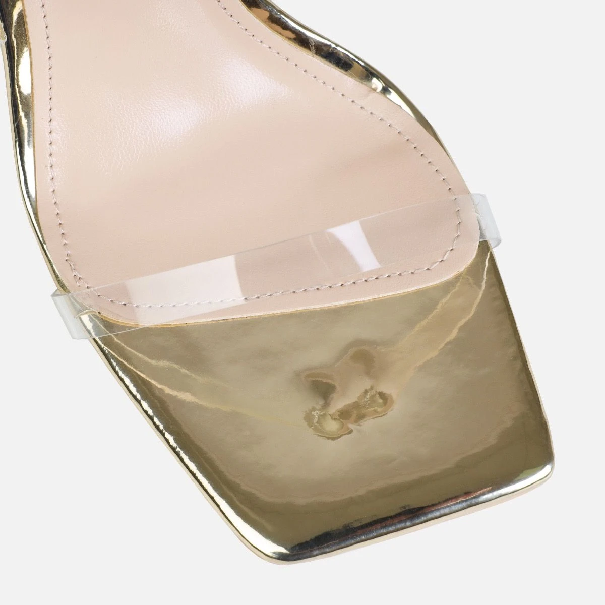Suvi Gold Clear Gem Stiletto Heels - Image 4