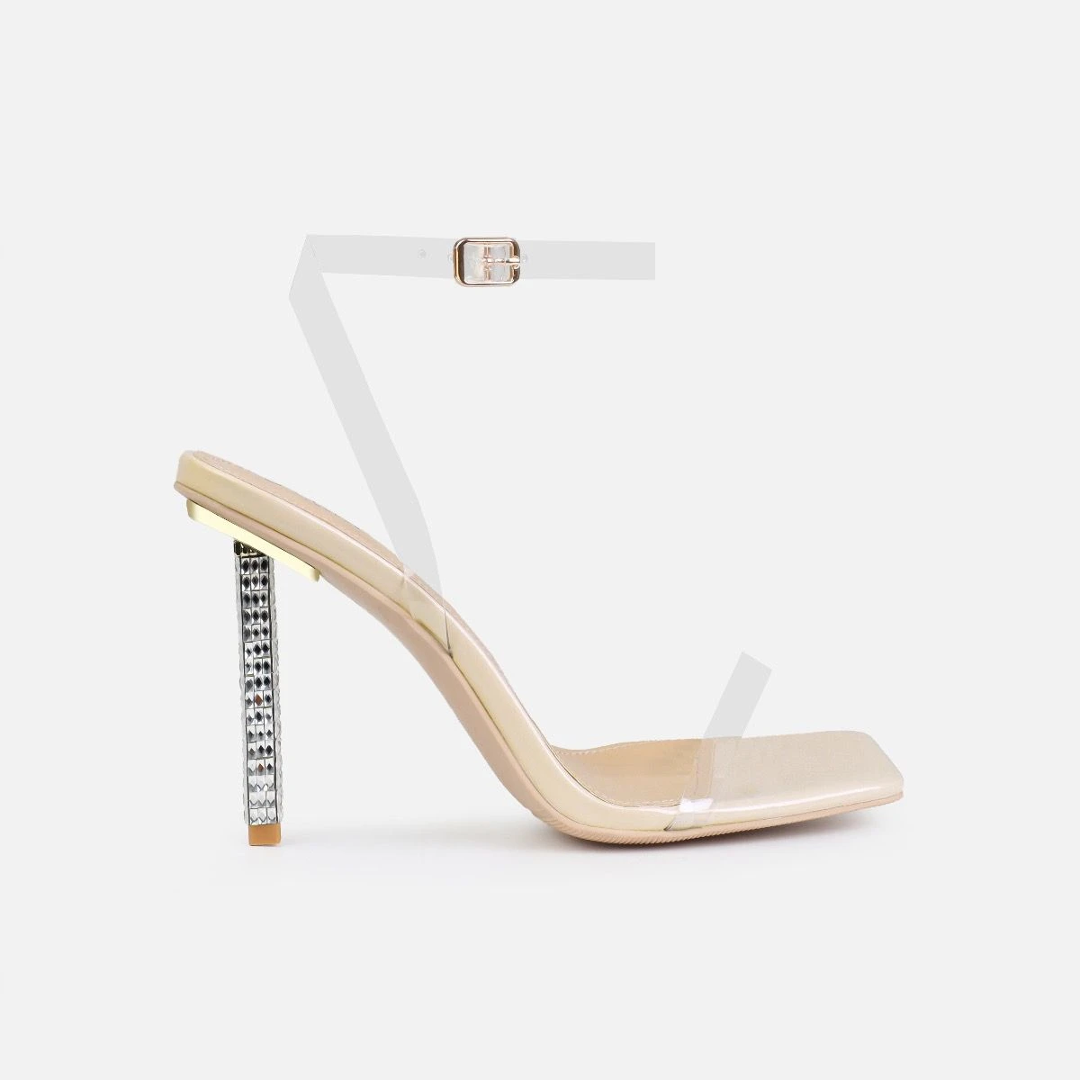 Suvi Stone Clear Gem Stiletto Heels - Image 2