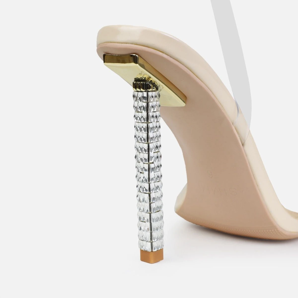 Suvi Stone Clear Gem Stiletto Heels - Image 3