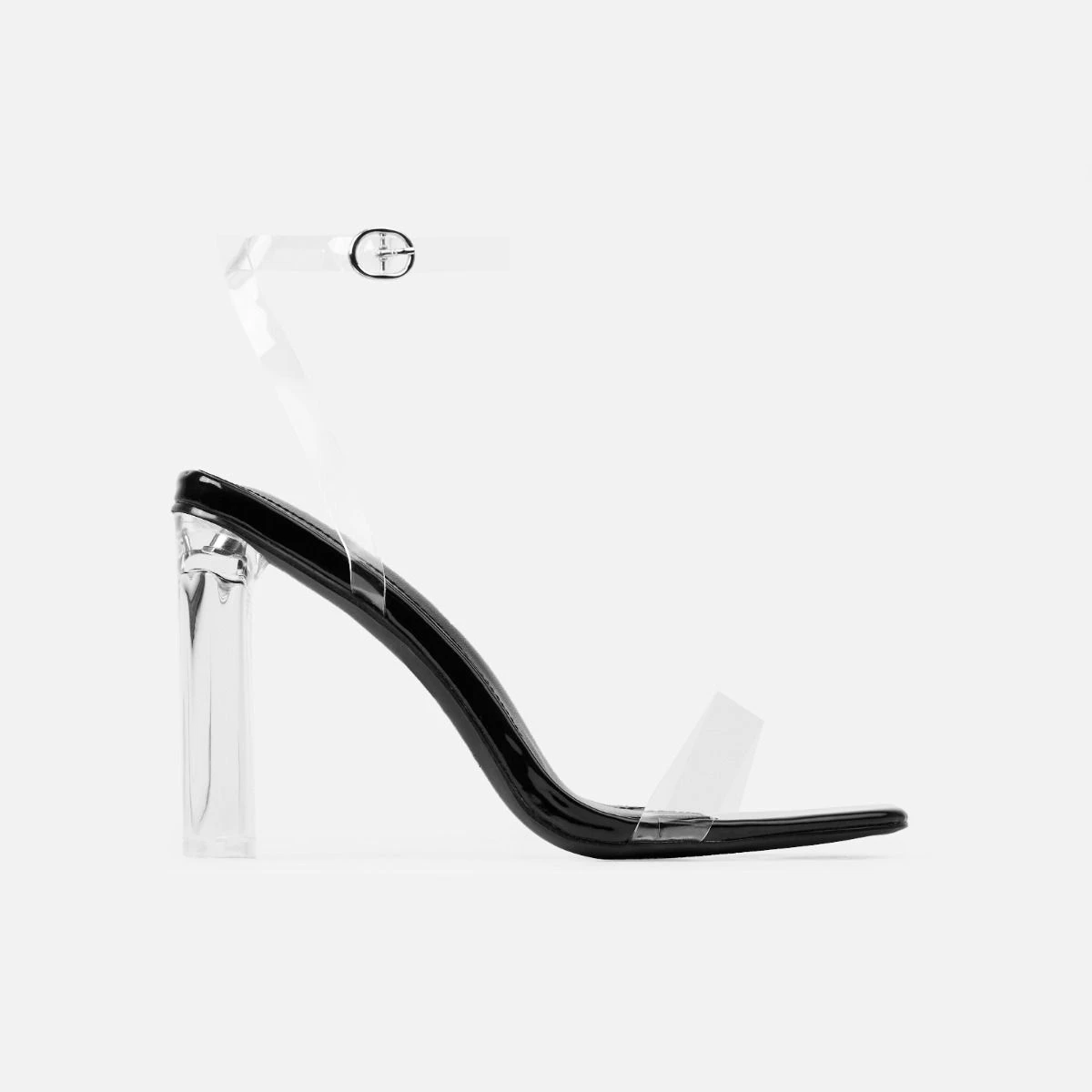 Rezi Clear Black Patent Block Heels - Image 2