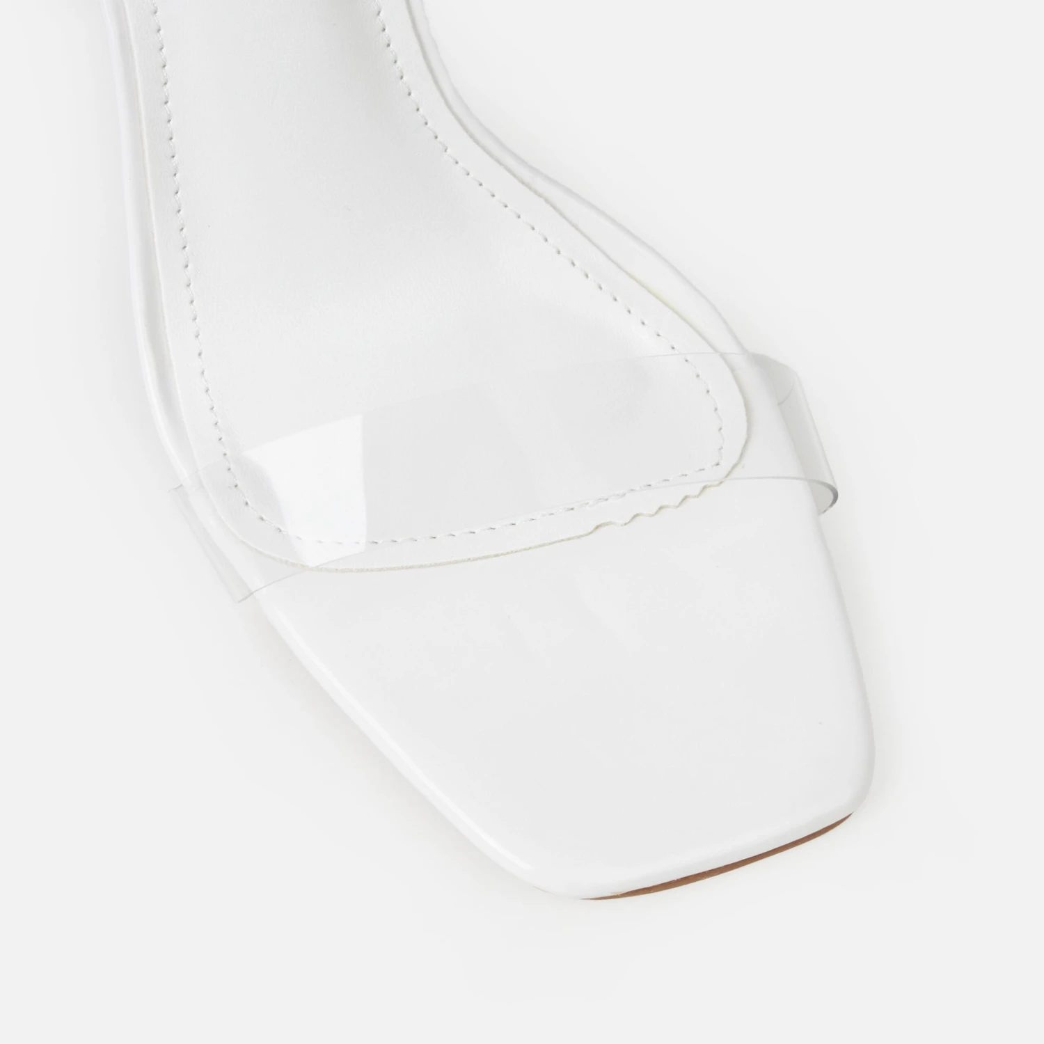 Rezi Clear White Patent Block Heels - Image 3