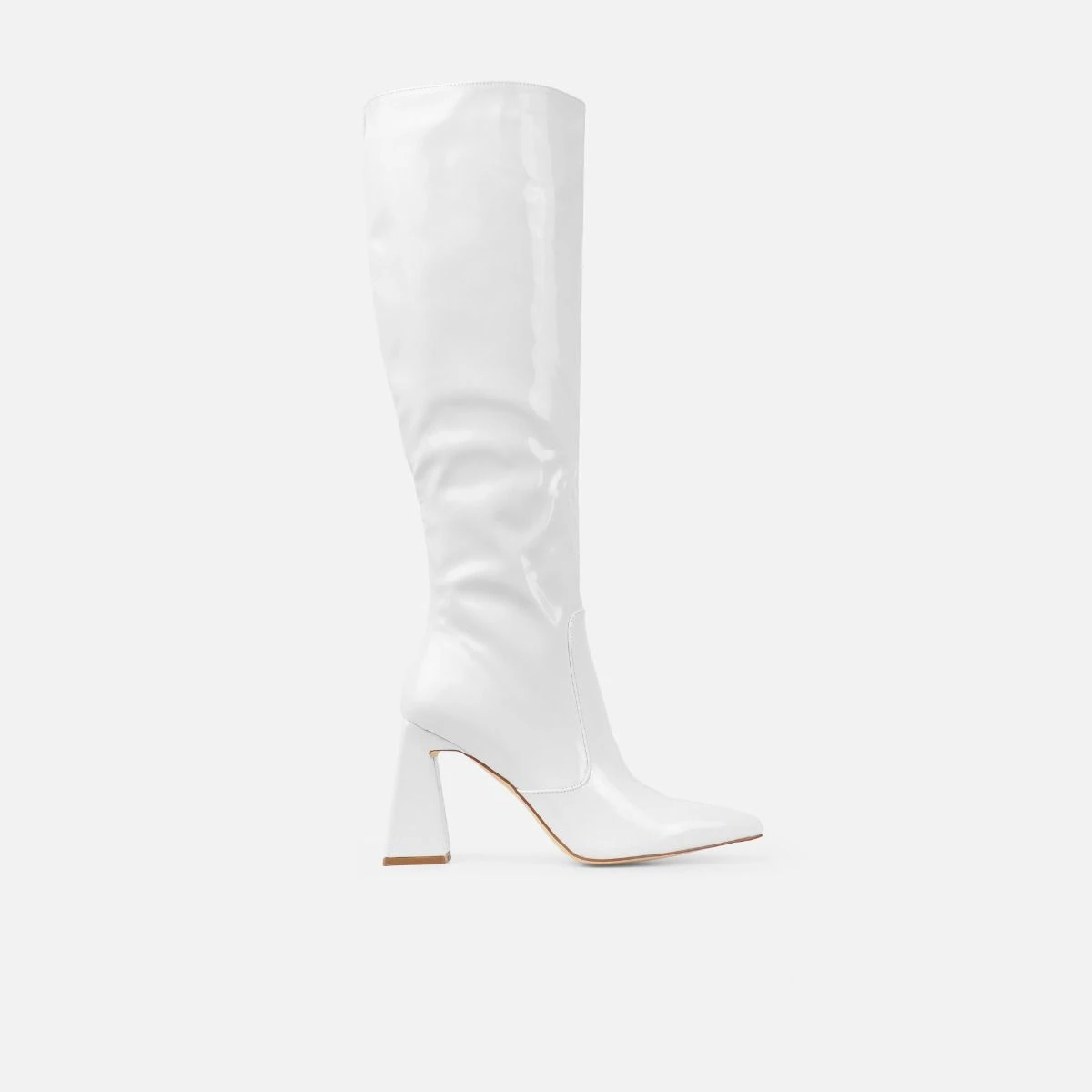 Tasha Ghouri Ryden White Patent Knee High Boots - Image 2