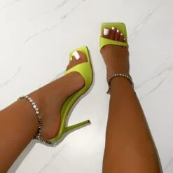 Romee Green Diamante Chain Stiletto Heels