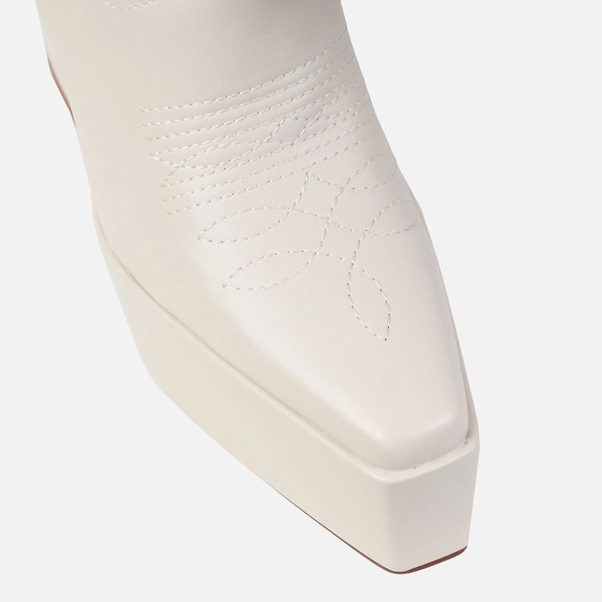 Rodeo Stone Platform Block Heel Western Calf Boots - Image 3