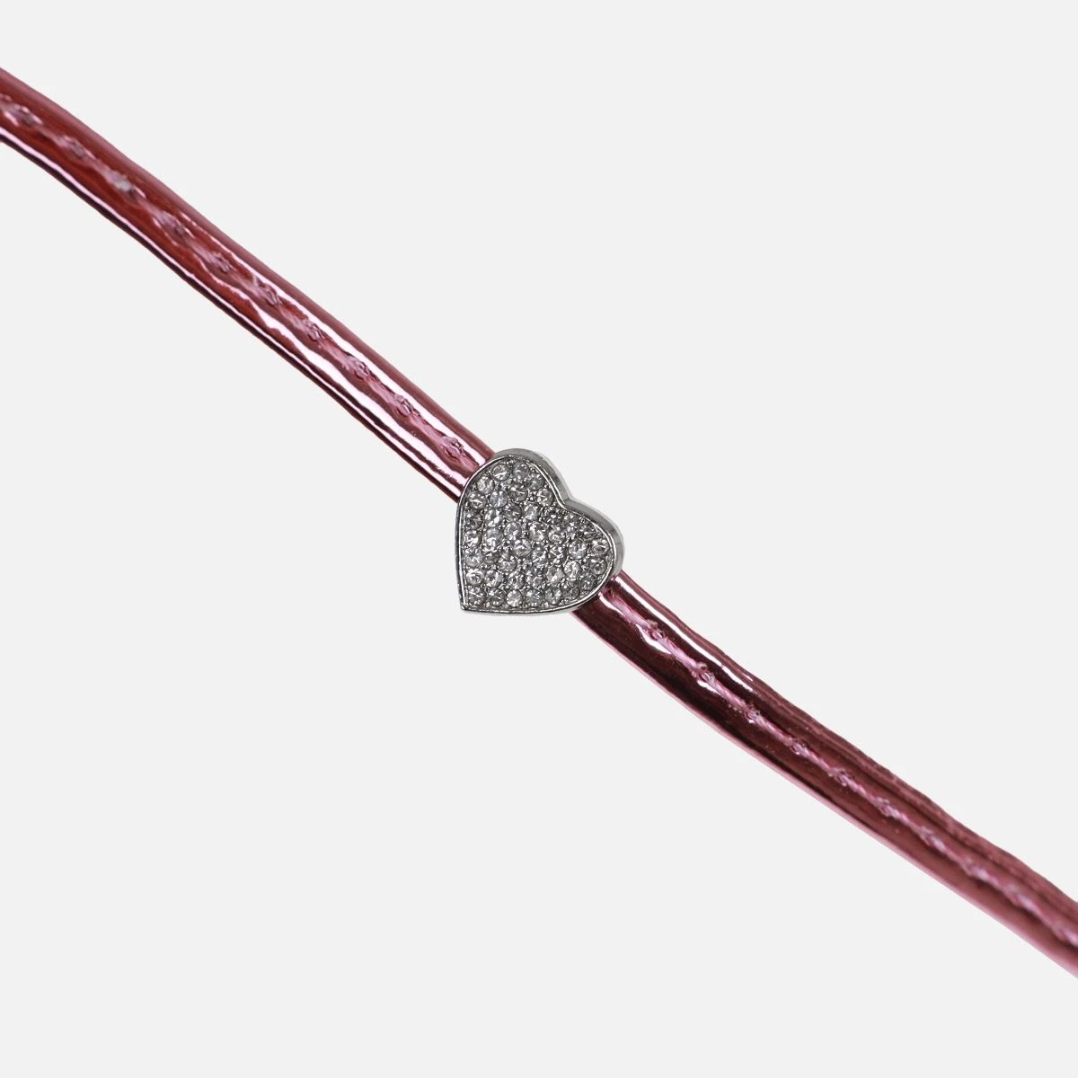 Heiti Pink Patent Diamante Heart Lace Up Heels - Image 3