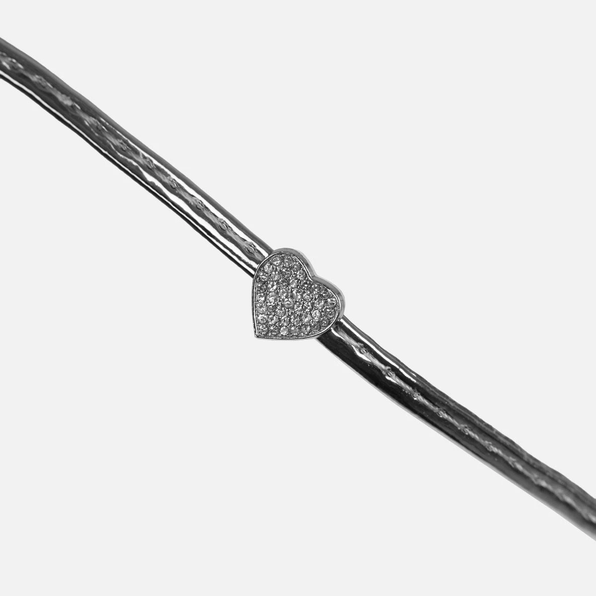 Heiti Silver Patent Diamante Heart Lace Up Heels - Image 3