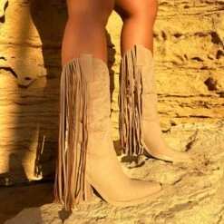 Tasha Ghouri Andrew Stone Tassle Calf Western Boots