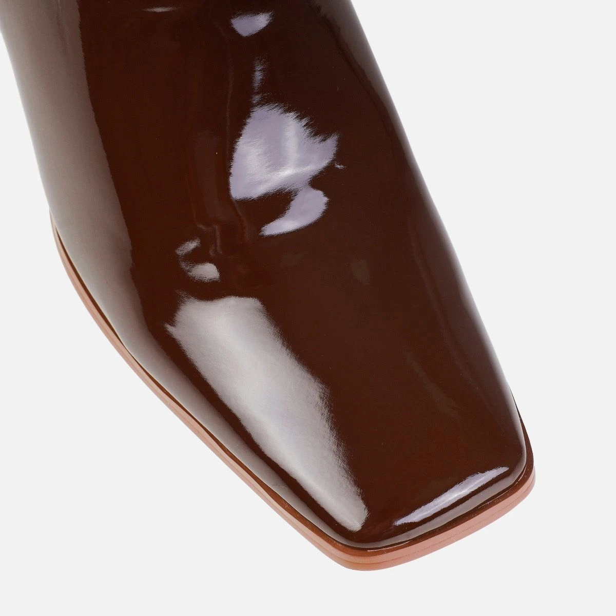 Tennessee Chocolate Patent Block Heel Ankle Boots - Image 4