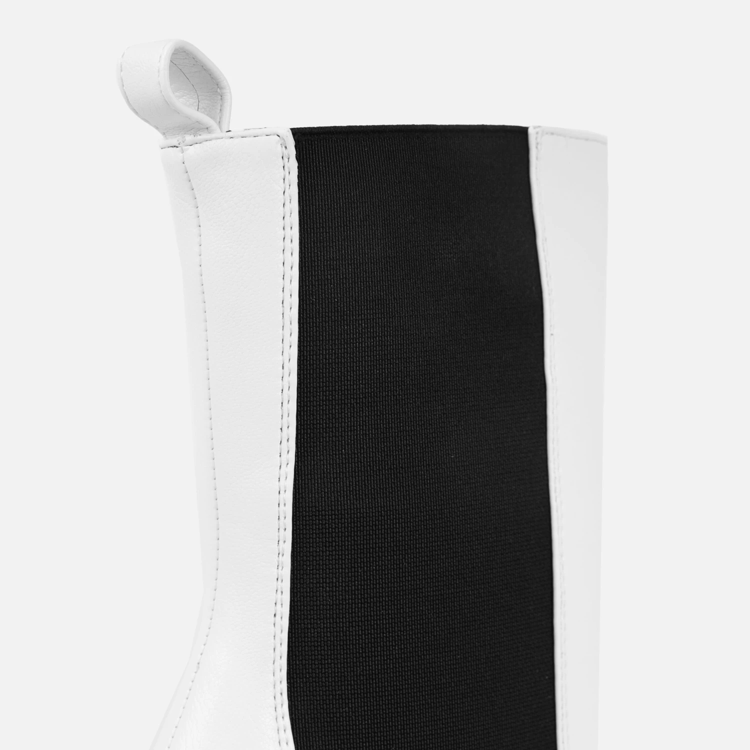 Tennessee White Block Heel Ankle Boots - Image 4